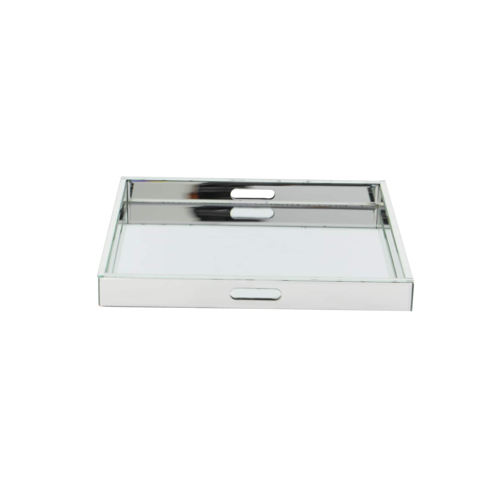 Silver Wood Glam Tray