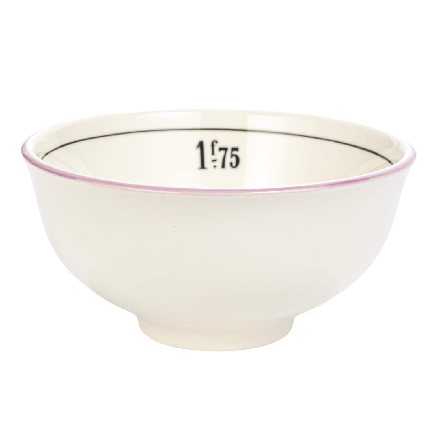 Hello Honey&#xAE; 4.75&#x22; Factorial Numbers Design Stoneware Bowl Set