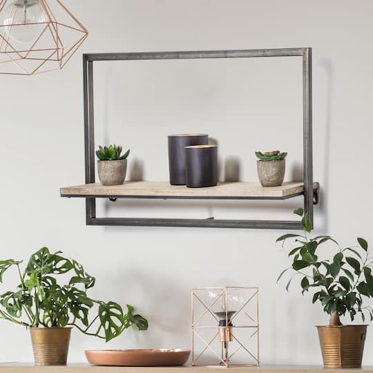 White Rustic Hanging One Shelf Rack | Floating Shelves | Michaels