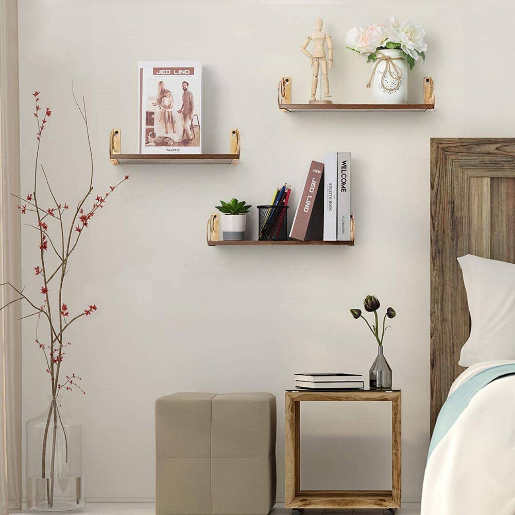 Brown Floating Shelves Set