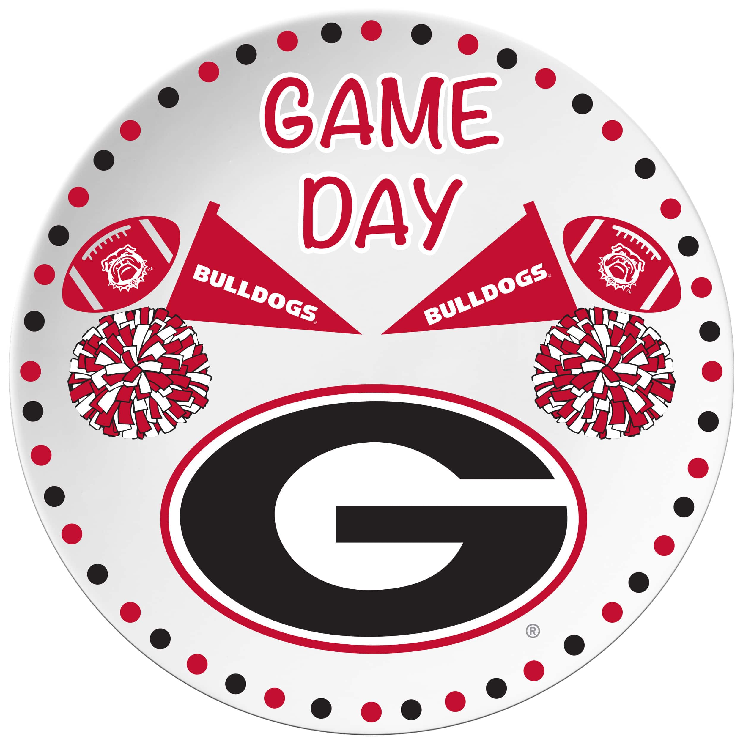 The Memory Company 10" NCAA Game Day Round Plate