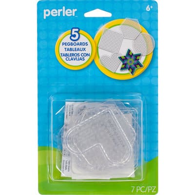 Perler® Beads Small Clear Shaped Pegboard Set image