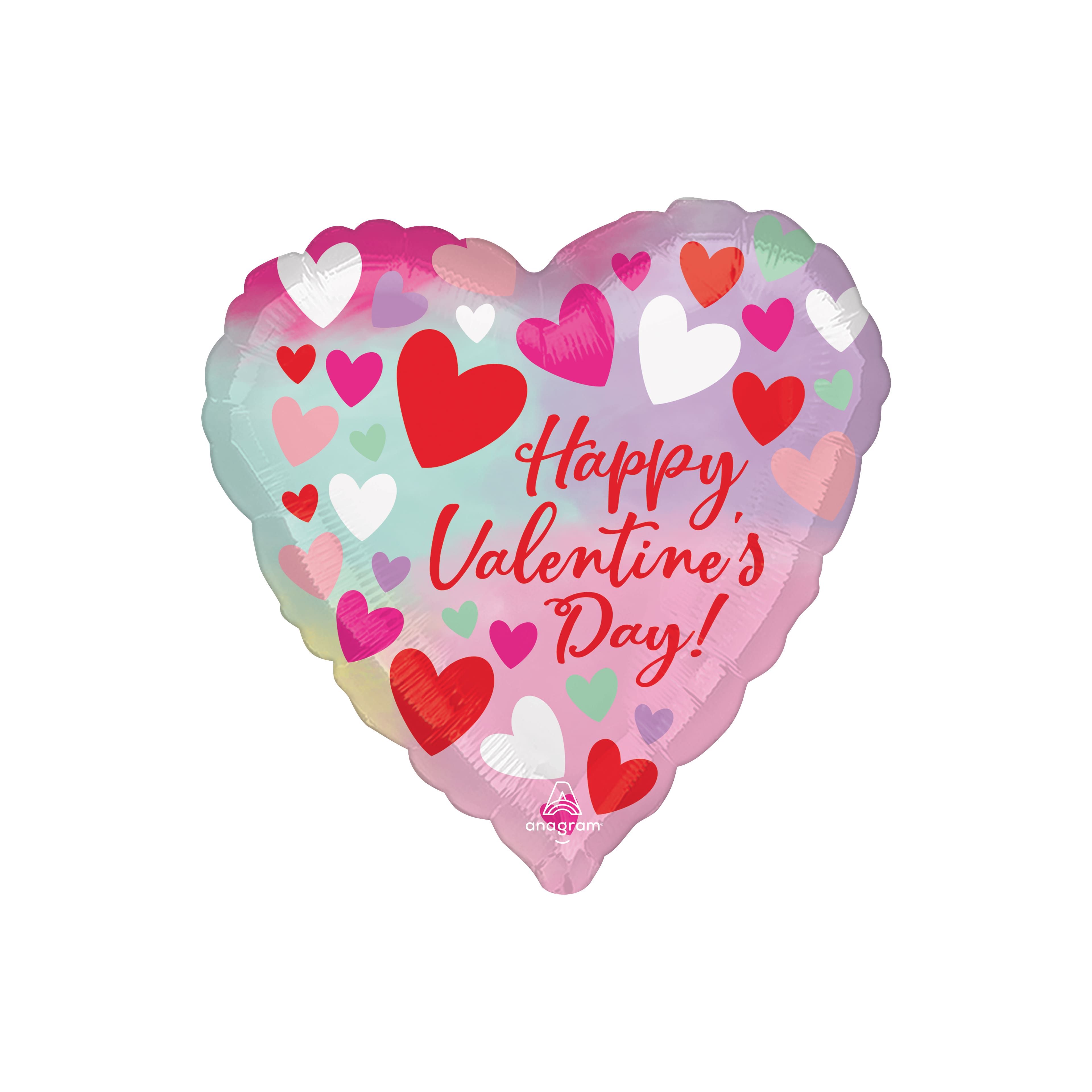 17" Pastel Happy Valentine's Day Mylar Balloon