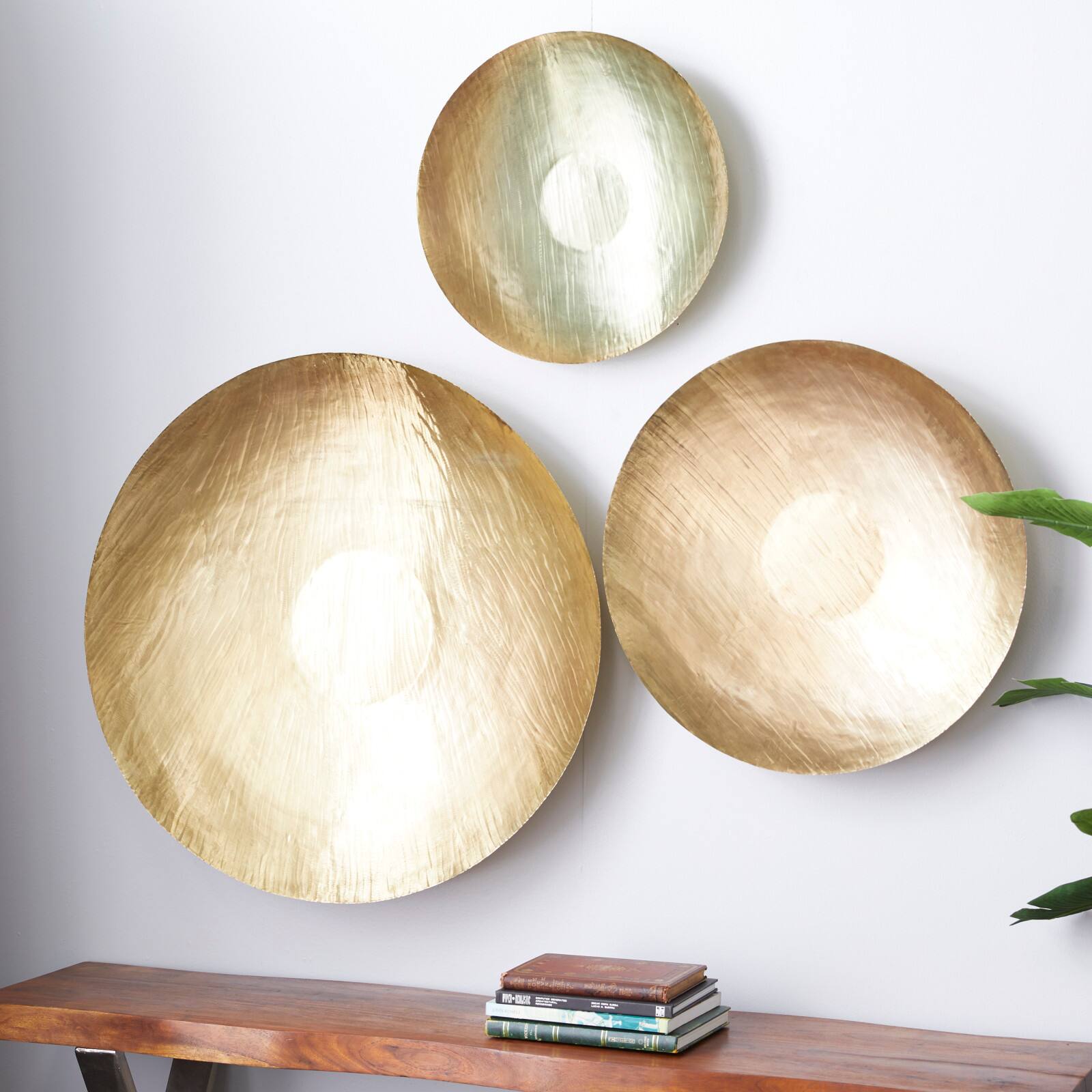 Gold Metal Contemporary Wall Decor Set