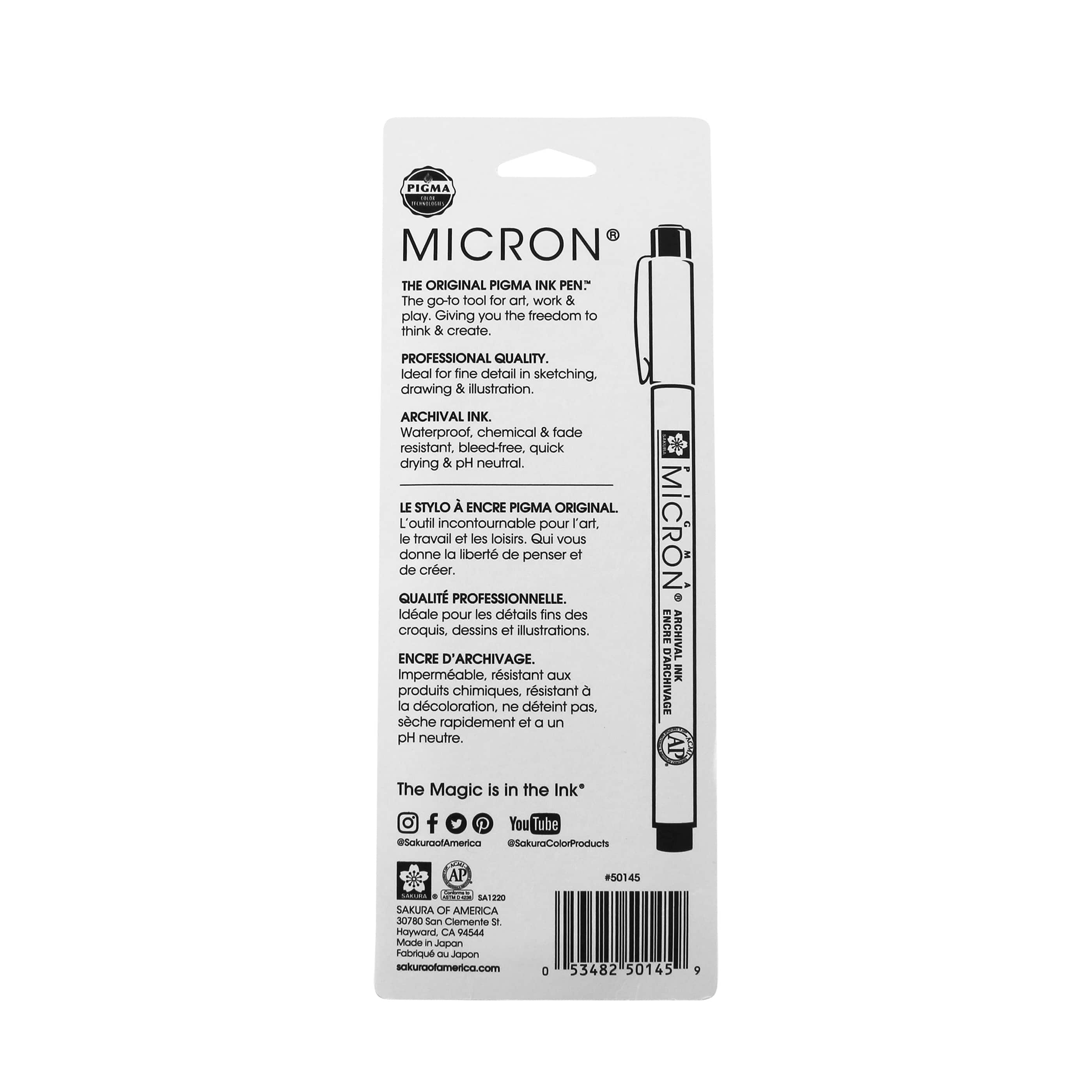 Pigma&#xAE; Micron&#x2122; Black &#x26; Gray 3 Piece Fine Line Pen Set