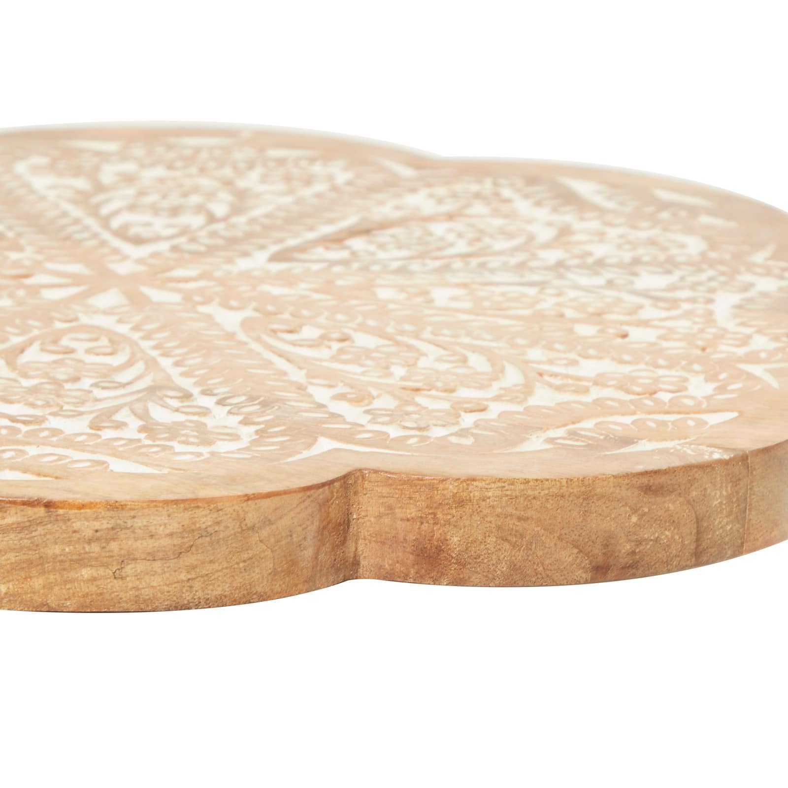 Brown Wood Farmhouse Lazy Susan Cake Stand, 2&#x22; x 15&#x22; x 15&#x22;