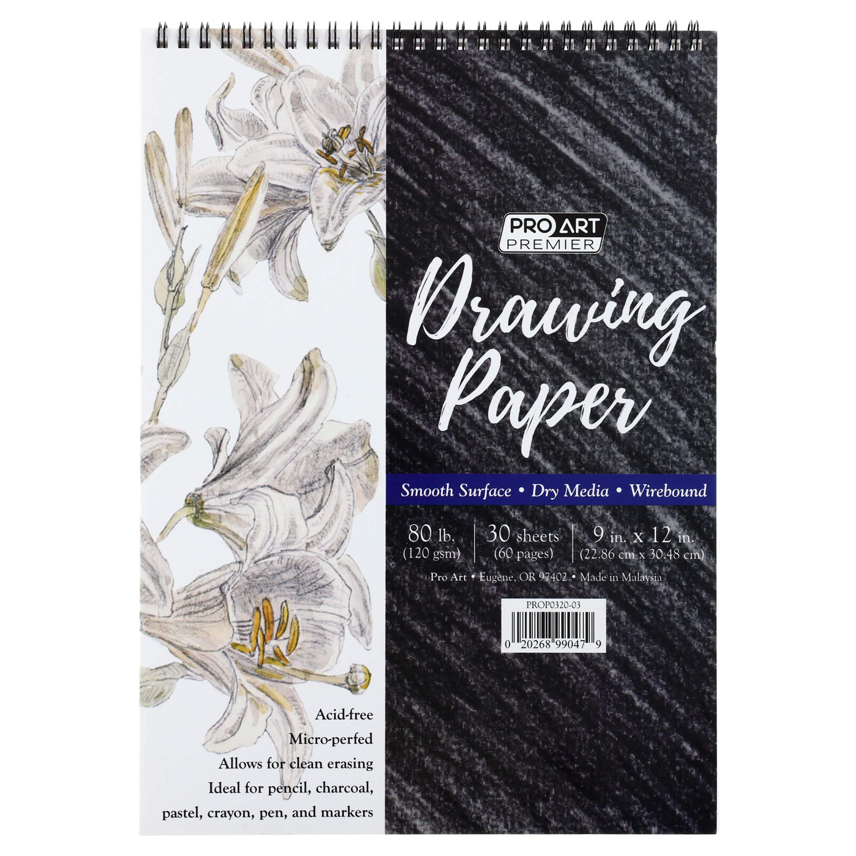 Pro Art® Premium Wire-Bound Drawing Paper Pad