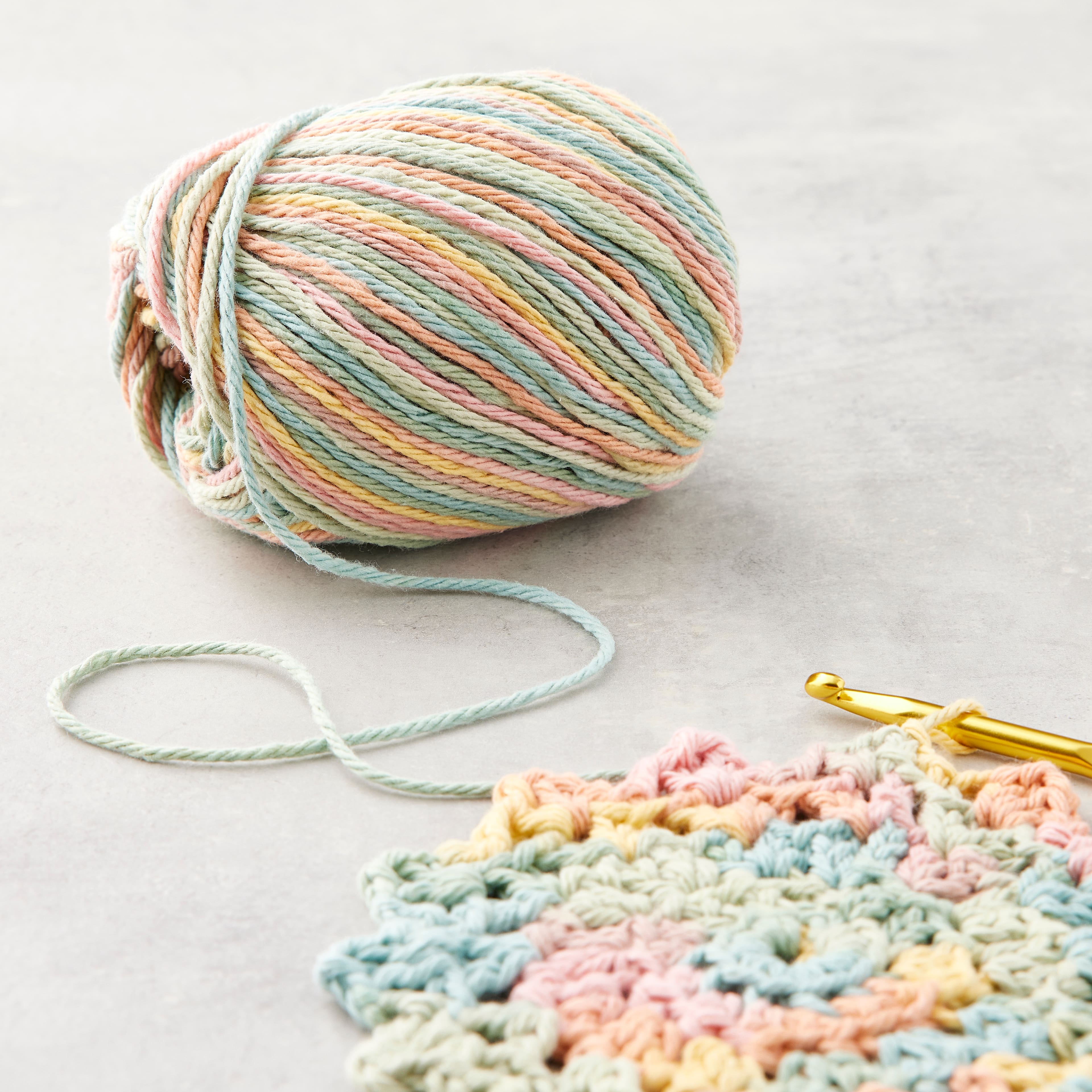 18 Pack: Classic Cotton&#x2122; Patterned Yarn by Loops &#x26; Threads&#xAE;