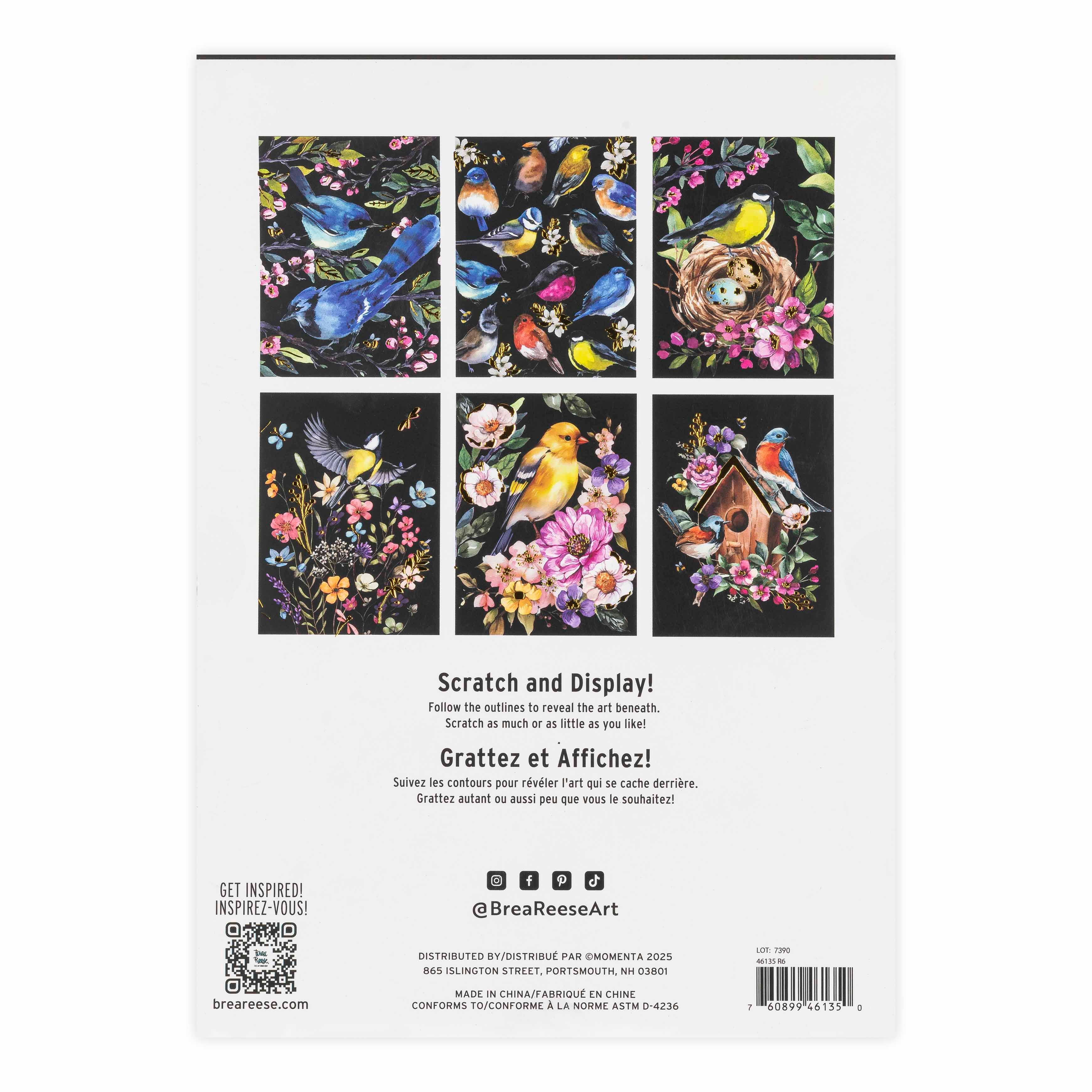 Brea Reese&#x2122; 9&#x22; x 12&#x22; Im-Peckable Scratch Art Paper Pad