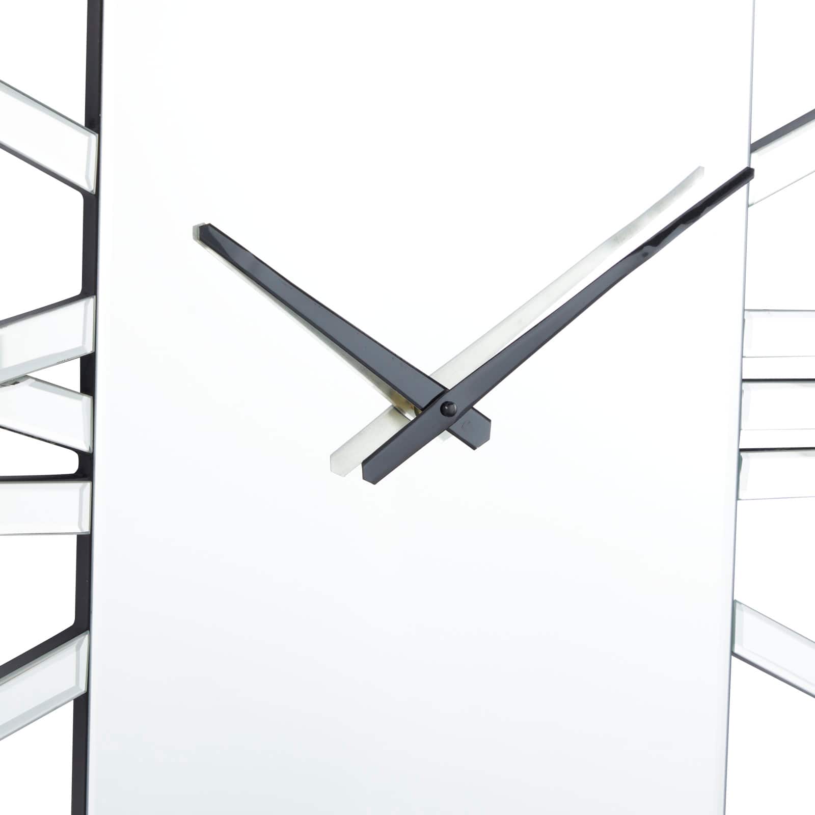 Silver MDF Glam Wall Clock, 32&#x22; x 2&#x22; x 24&#x22;