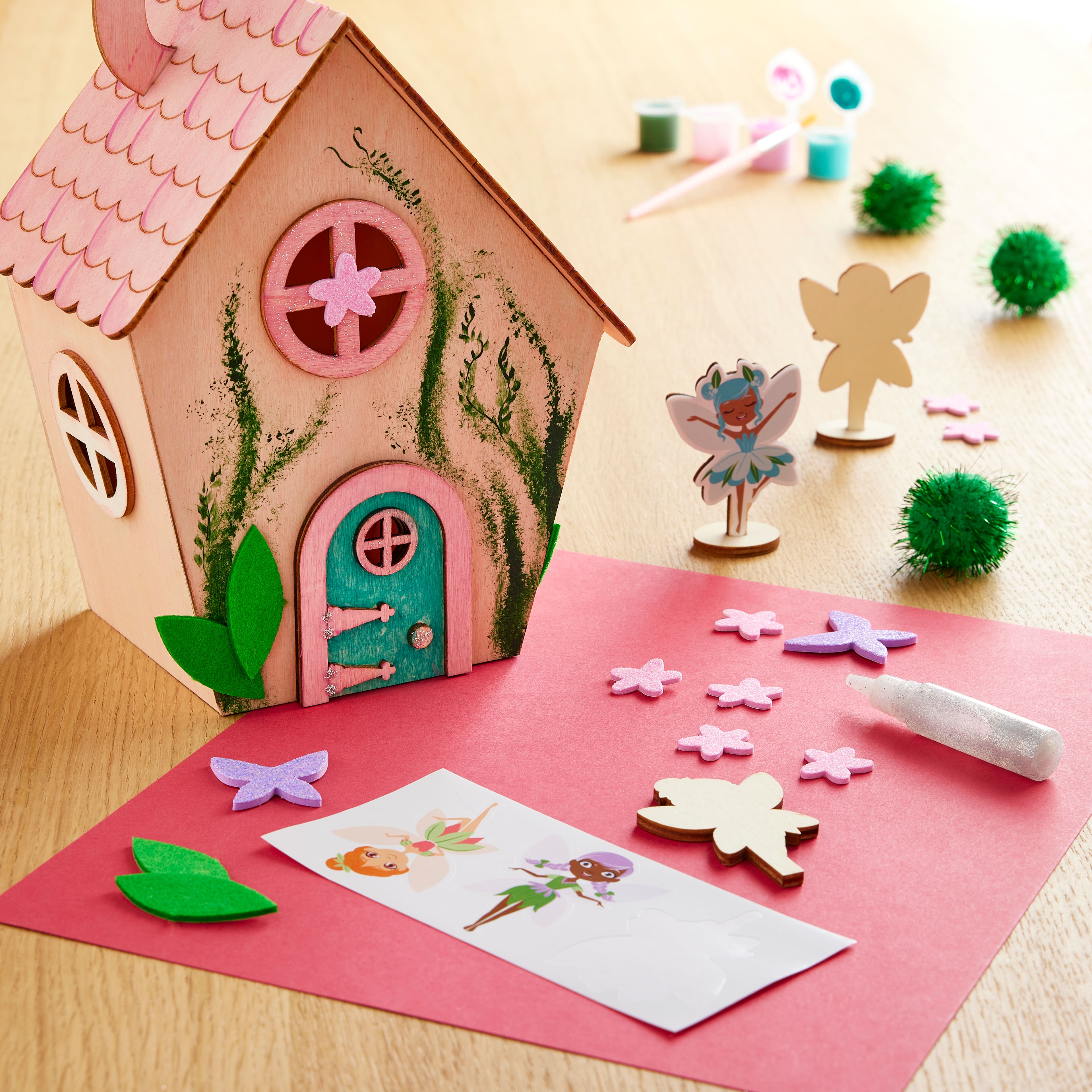Fairy House Color-In 3D Wood Puzzle by Creatology&#x2122;