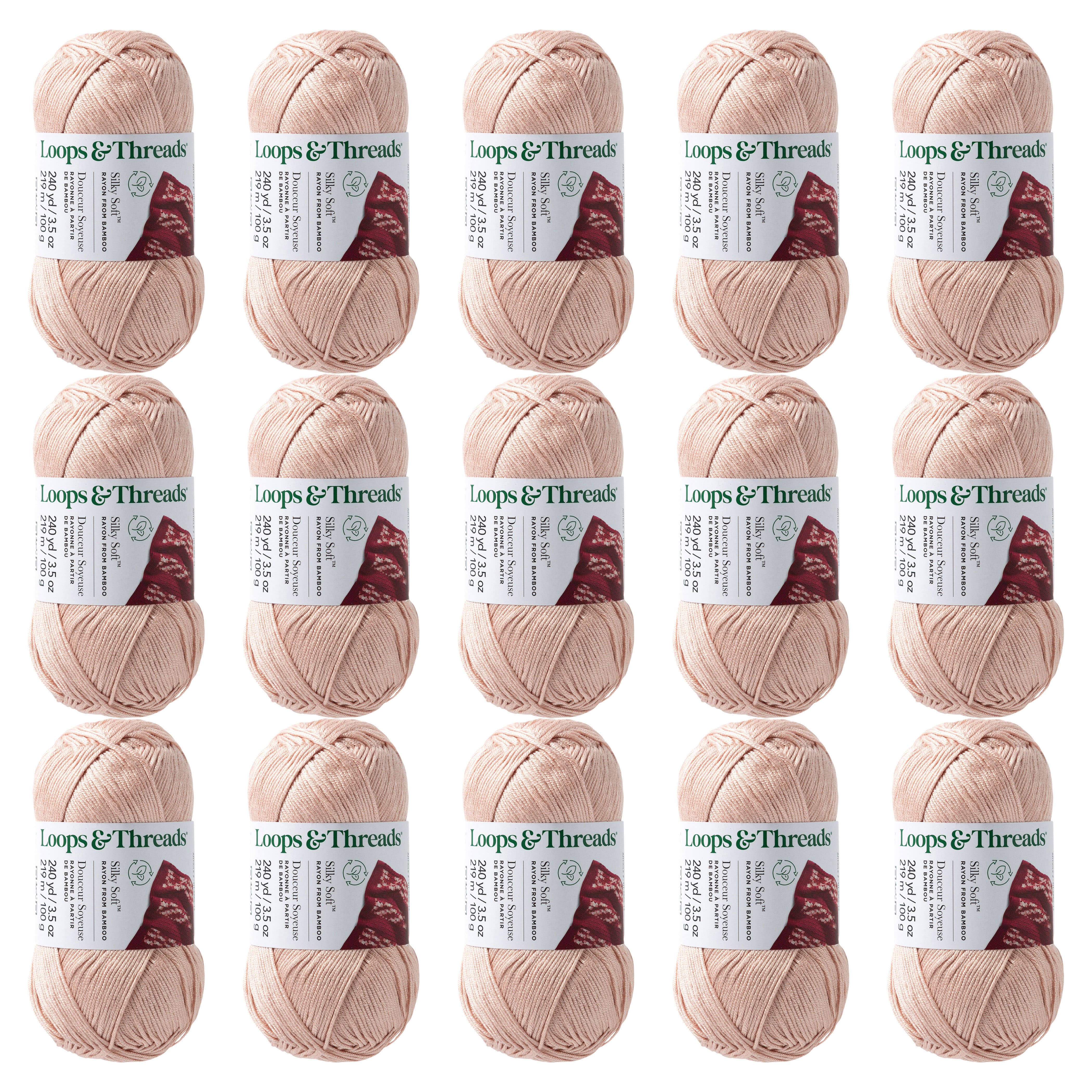 15 Pack: Silky Soft™ Yarn by Loops & Threads®