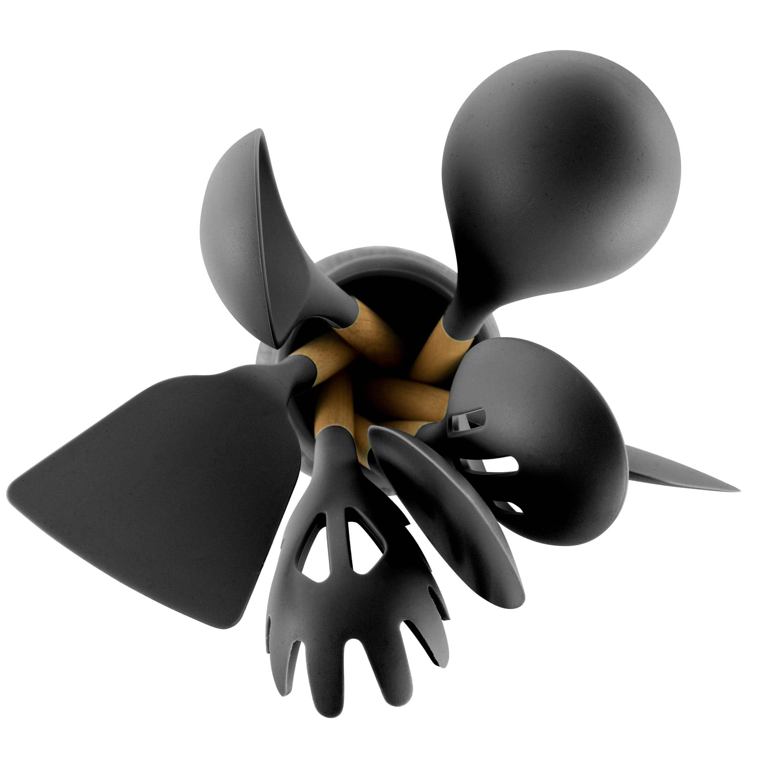 MegaChef Gray Silicone & Wood Cooking Utensils Set, 9ct.