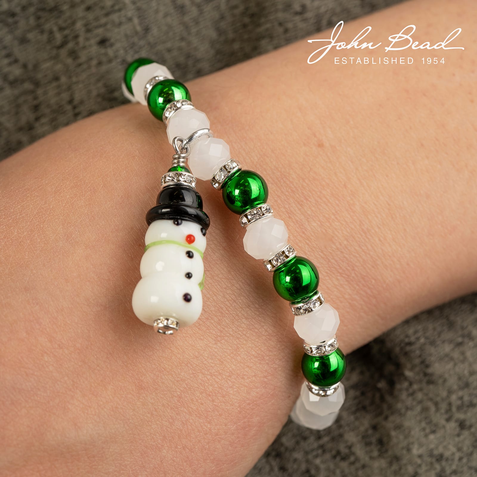 Crystal Lane DIY 7" Lampwork Designer Holiday Glass Bead Strand