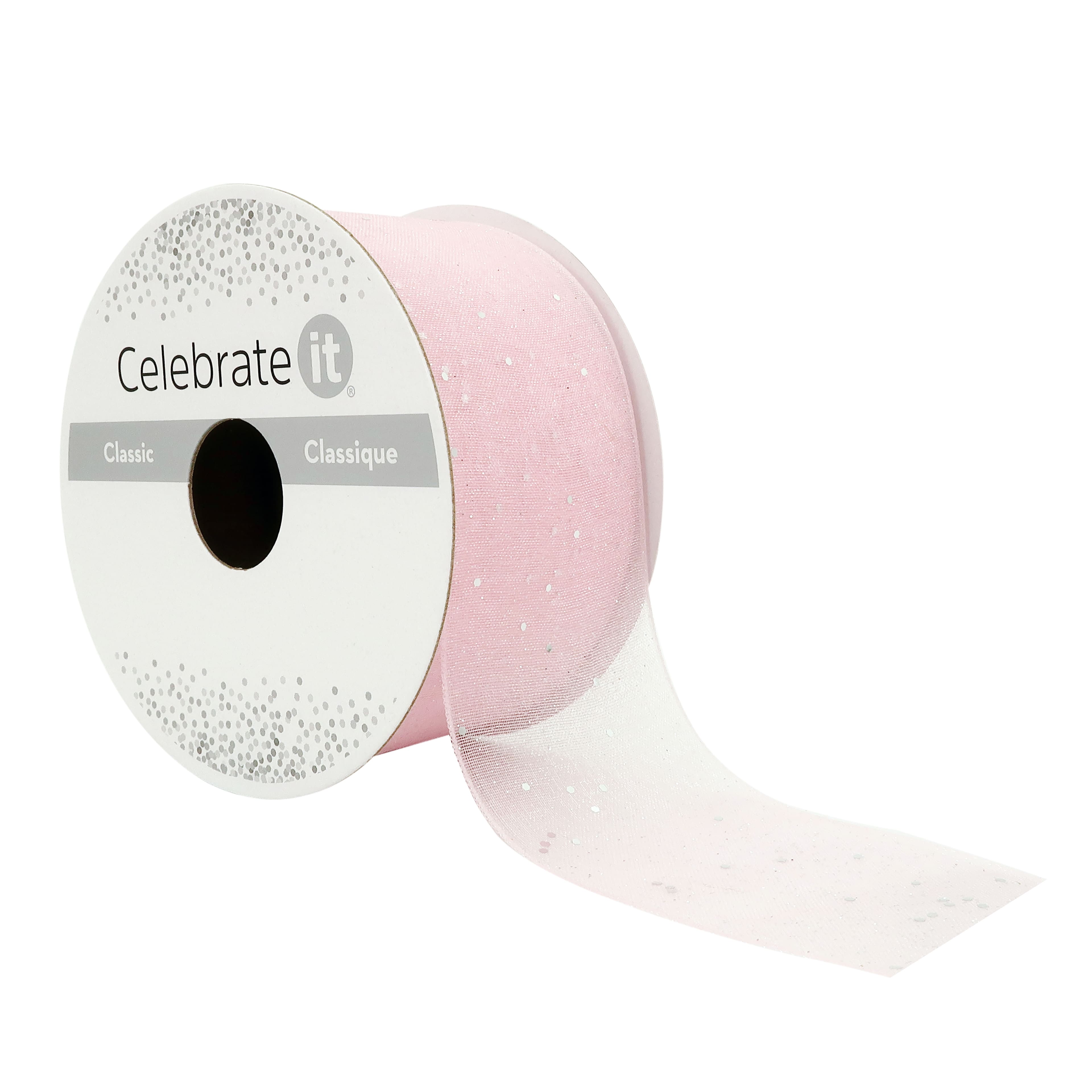 12 Pack: 1.5 x 3yd. Sheer Glitter Ribbon by Celebrate It®