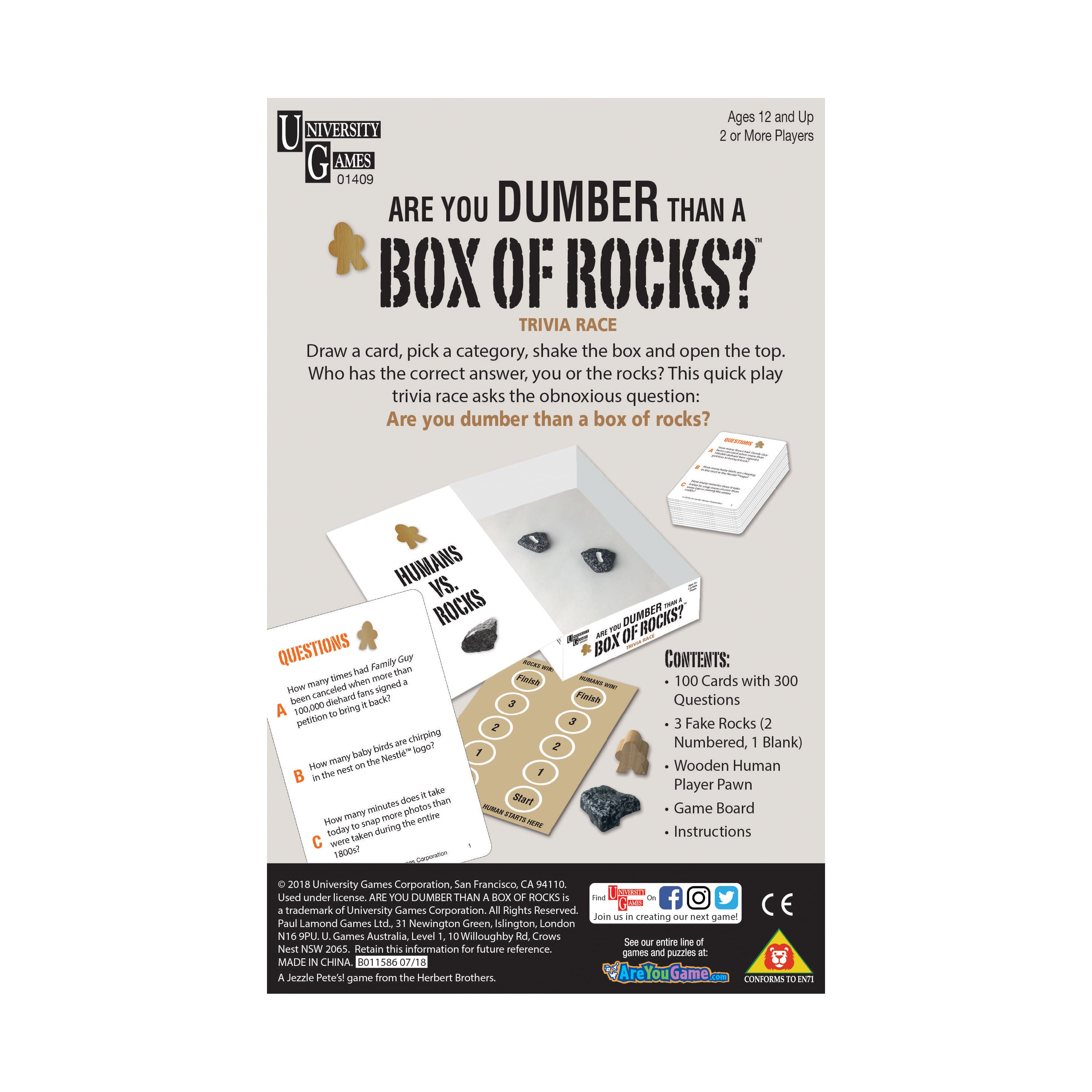 Are You Dumber Than A Box of Rocks? Game