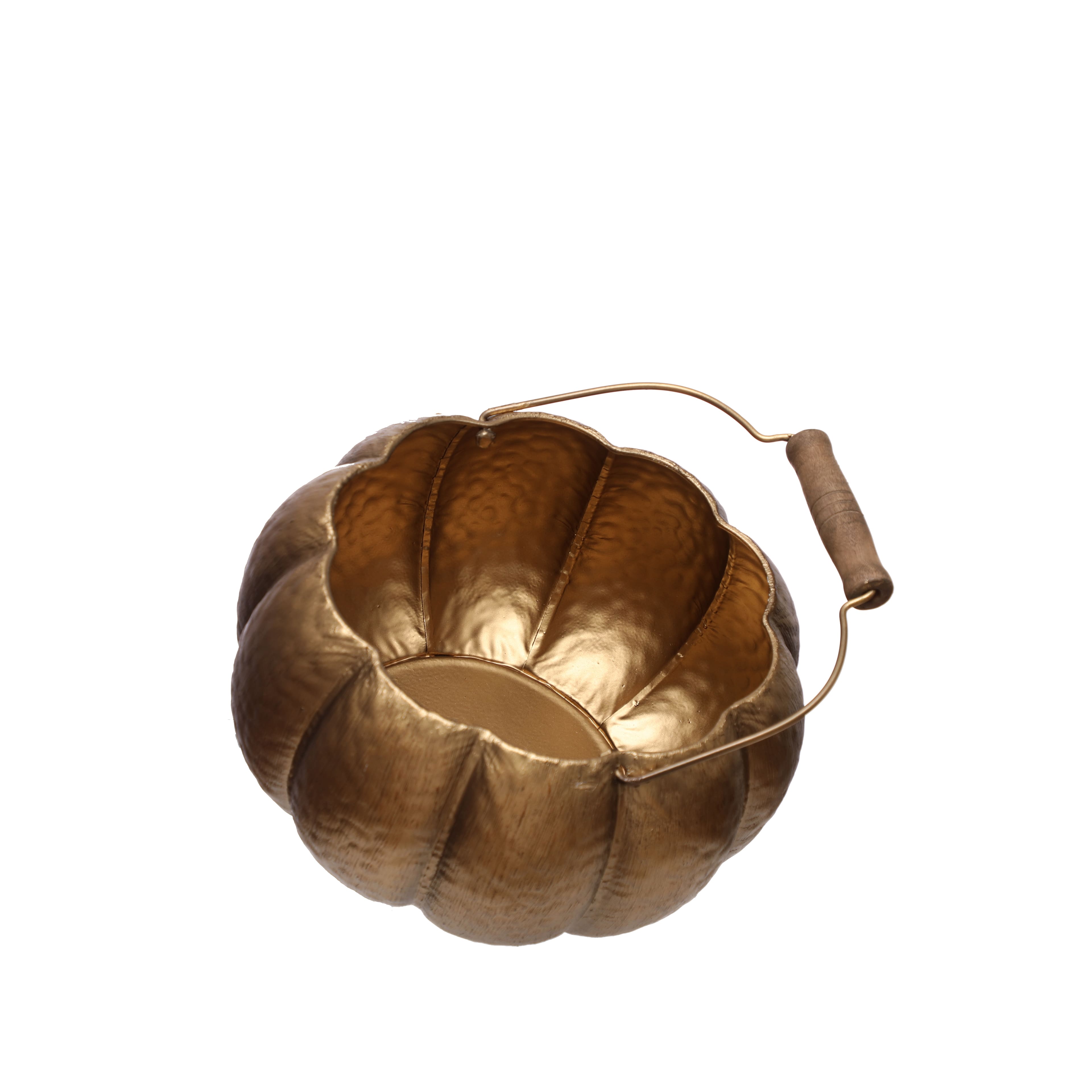 Gold Pumpkin Decorative Container by Ashland&#xAE;