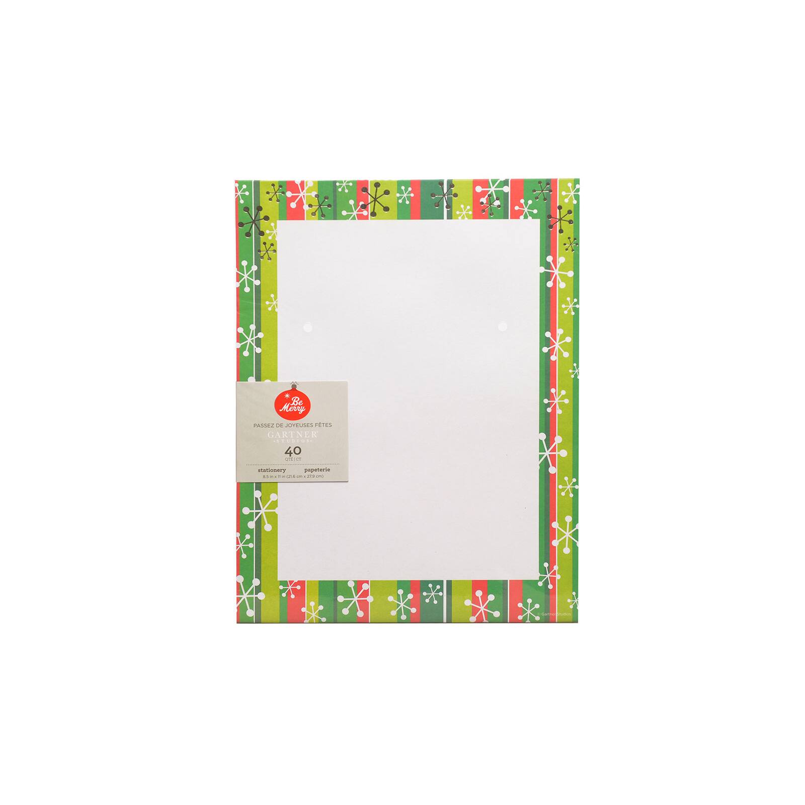 Gartner Studios® Stripe Foil Holiday Stationery Paper Stationery