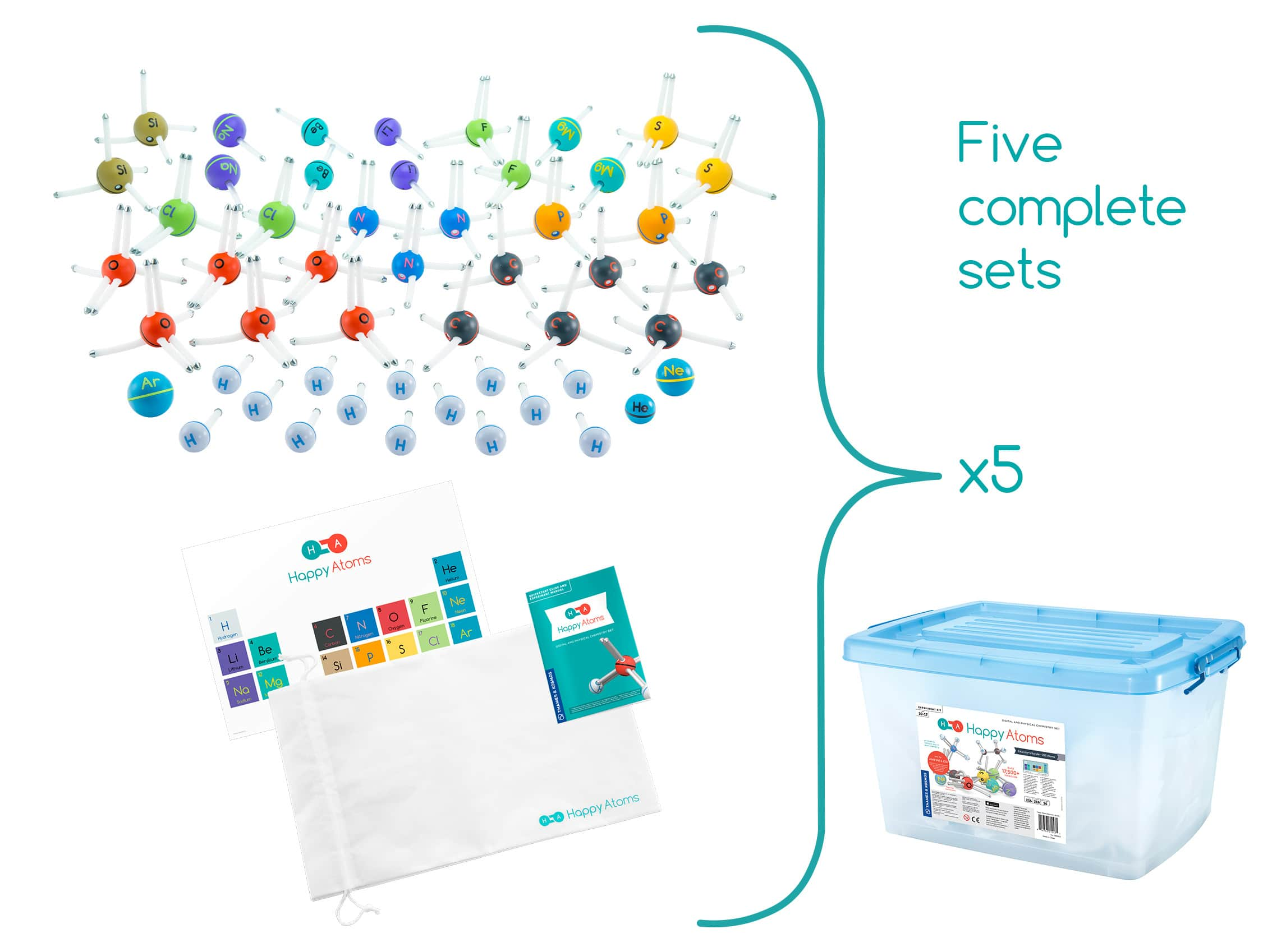 Thames &#x26; Kosmos Happy Atoms Educator&#x27;s Bundle, 250 Atoms