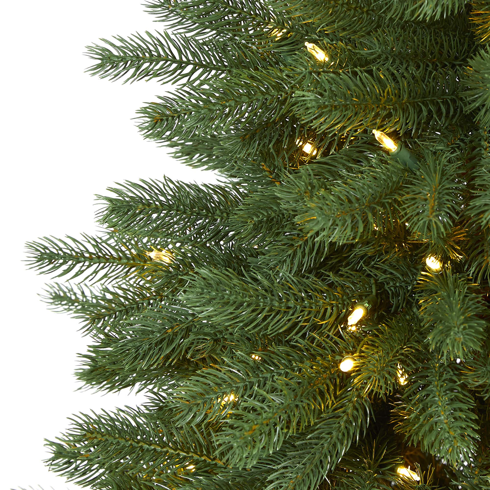 5ft. Pre-Lit Napa Valley Pine Artificial Christmas Tree with Warm White LED Lights on a Faux Wood Stand