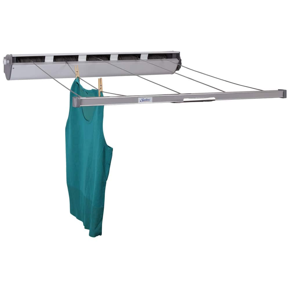 Household Essentials Retractable 5-Line Laundry Drying Rack