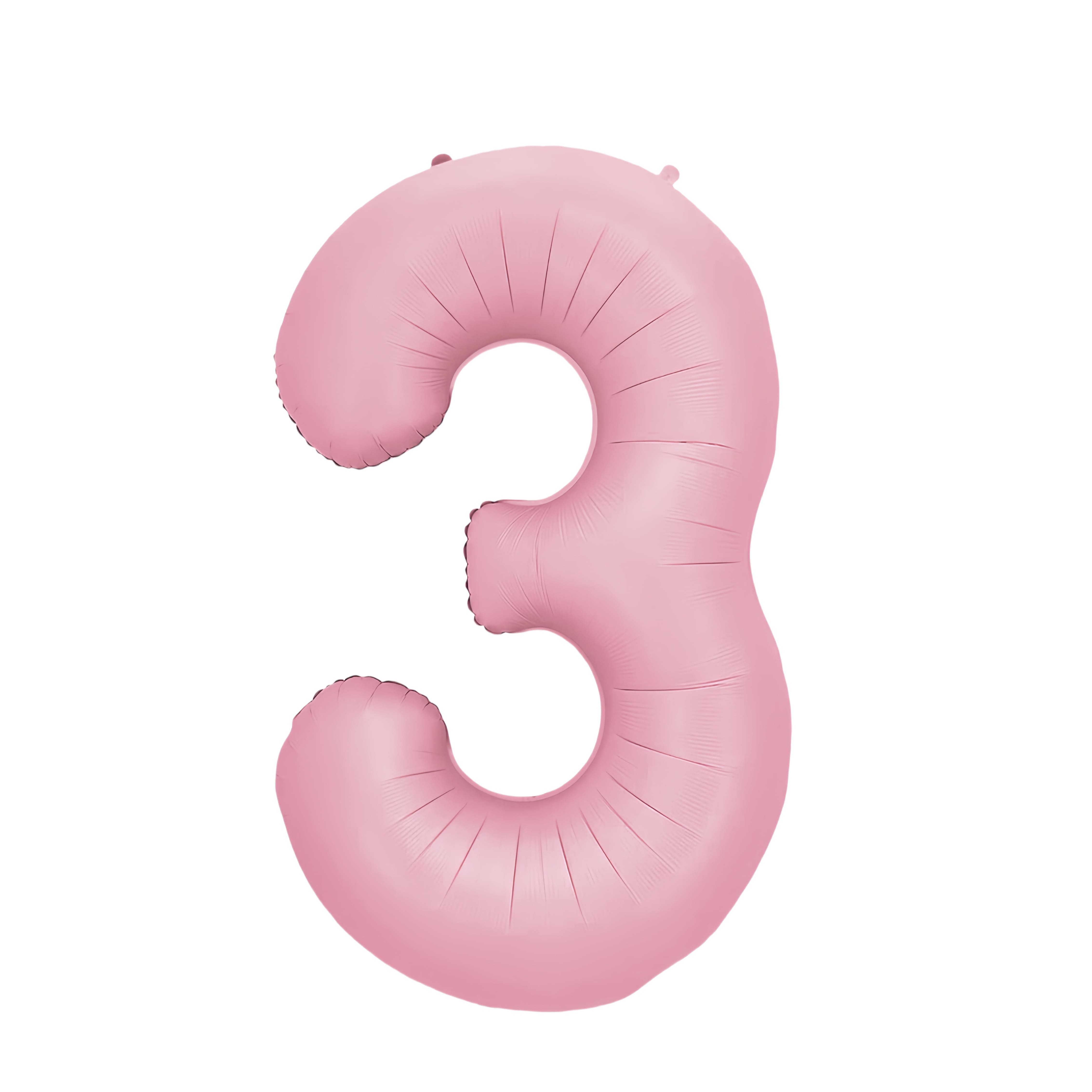 34&#x22; Light Pink Number Foil Balloon