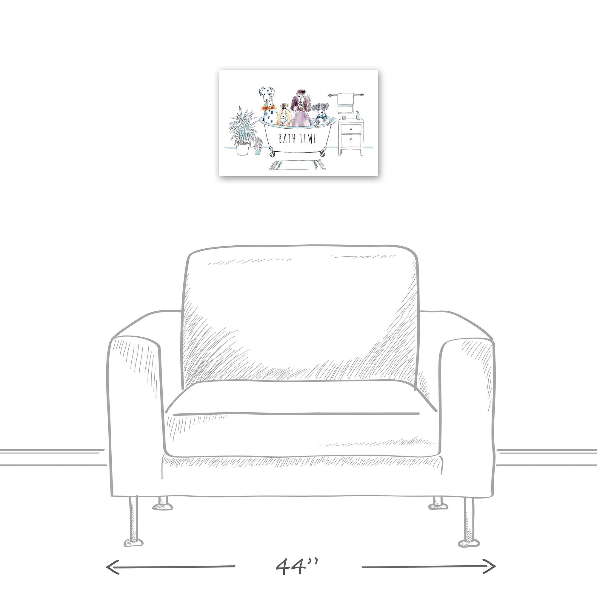 Bath Time Dog 1 Canvas Wall Art