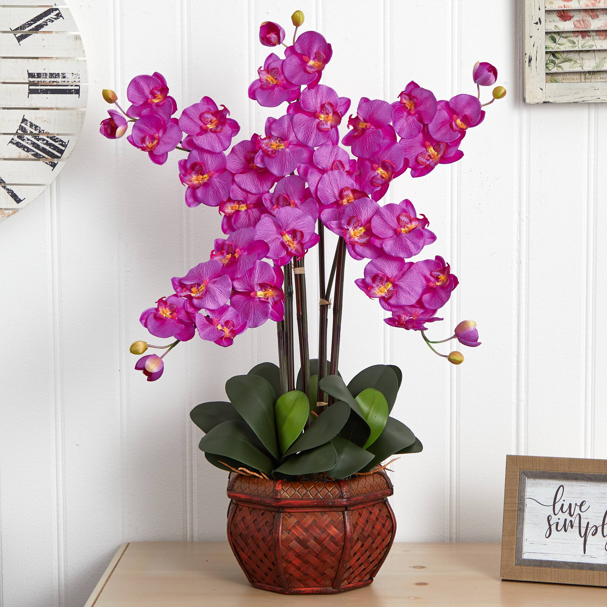 2.5ft. Pink Phalaenopsis Arrangement in Decorative Vase