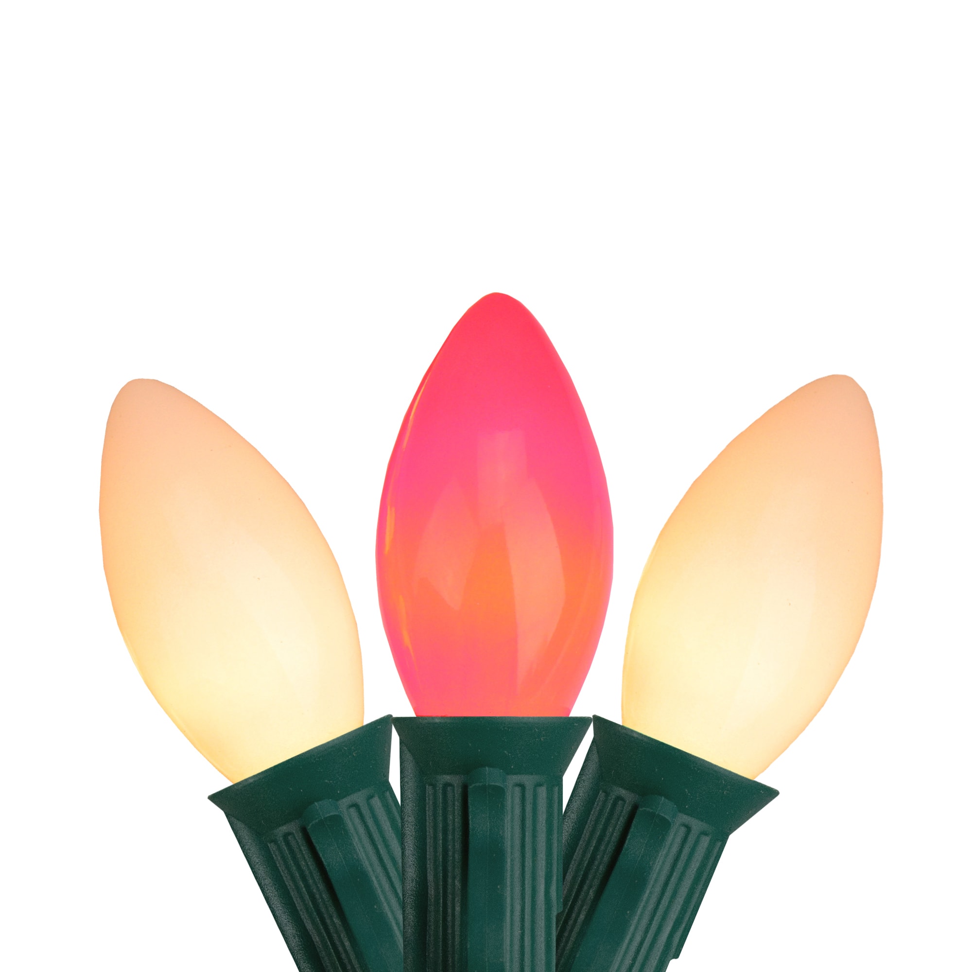 25ct. Opaque Red & White LED C9 Christmas String Lights