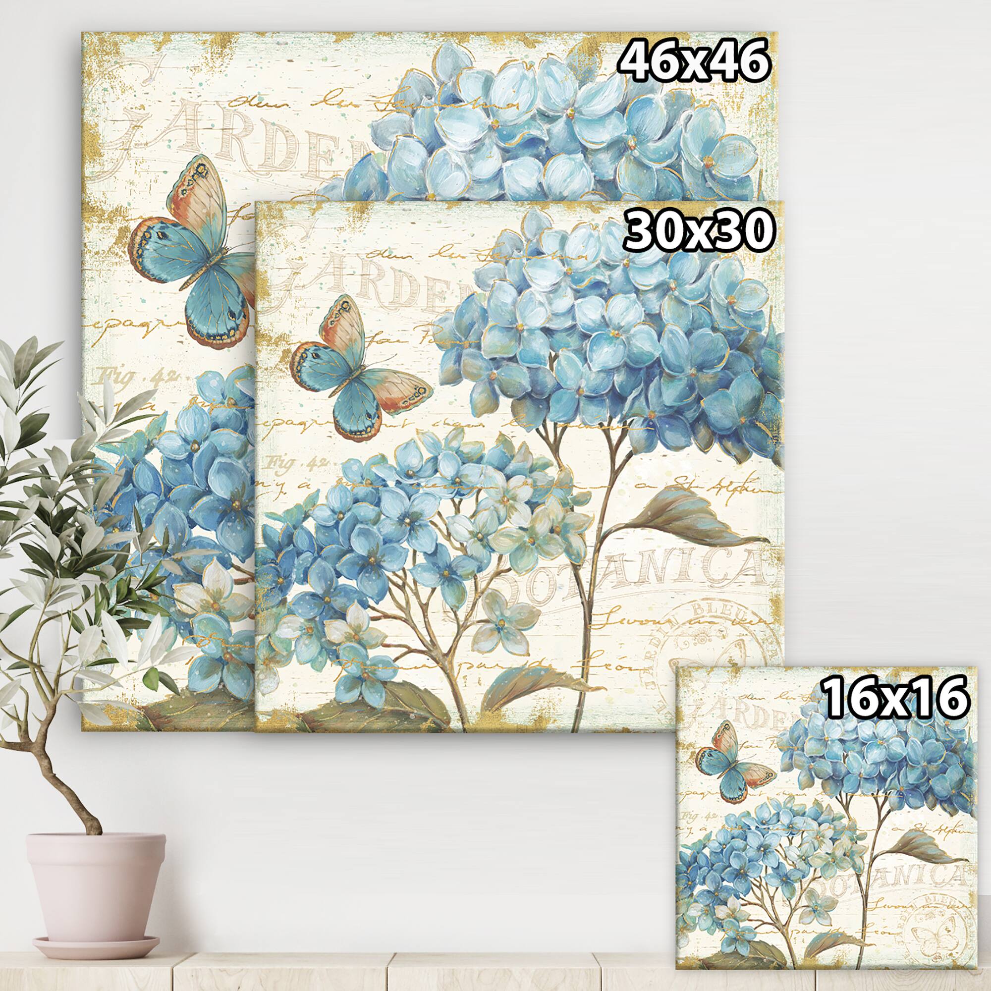 Designart - butterfly Blue Garden II