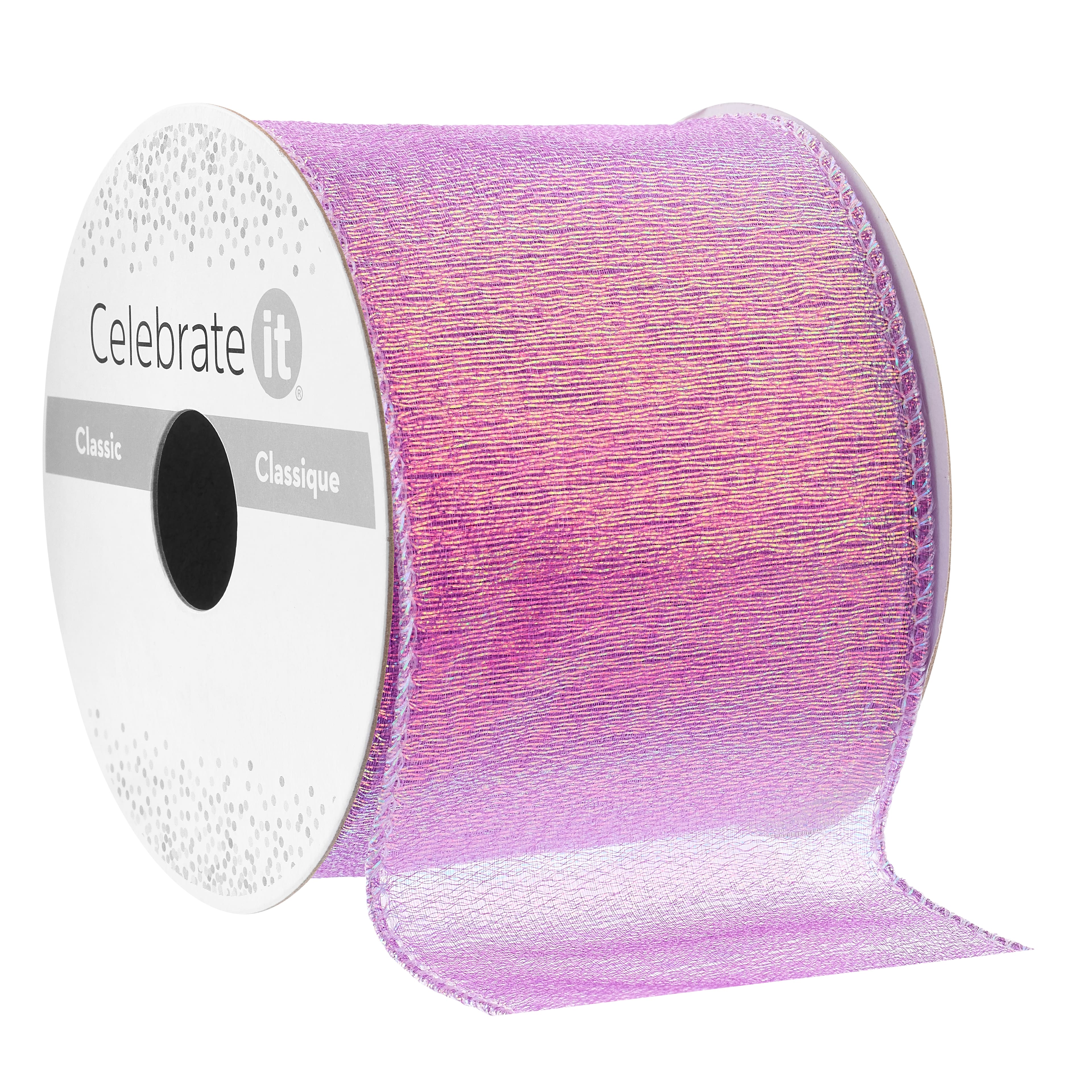 2.5&#x22; x 3yd. Crinkle Sheer Wired Ribbon by Celebrate It&#xAE; Classic