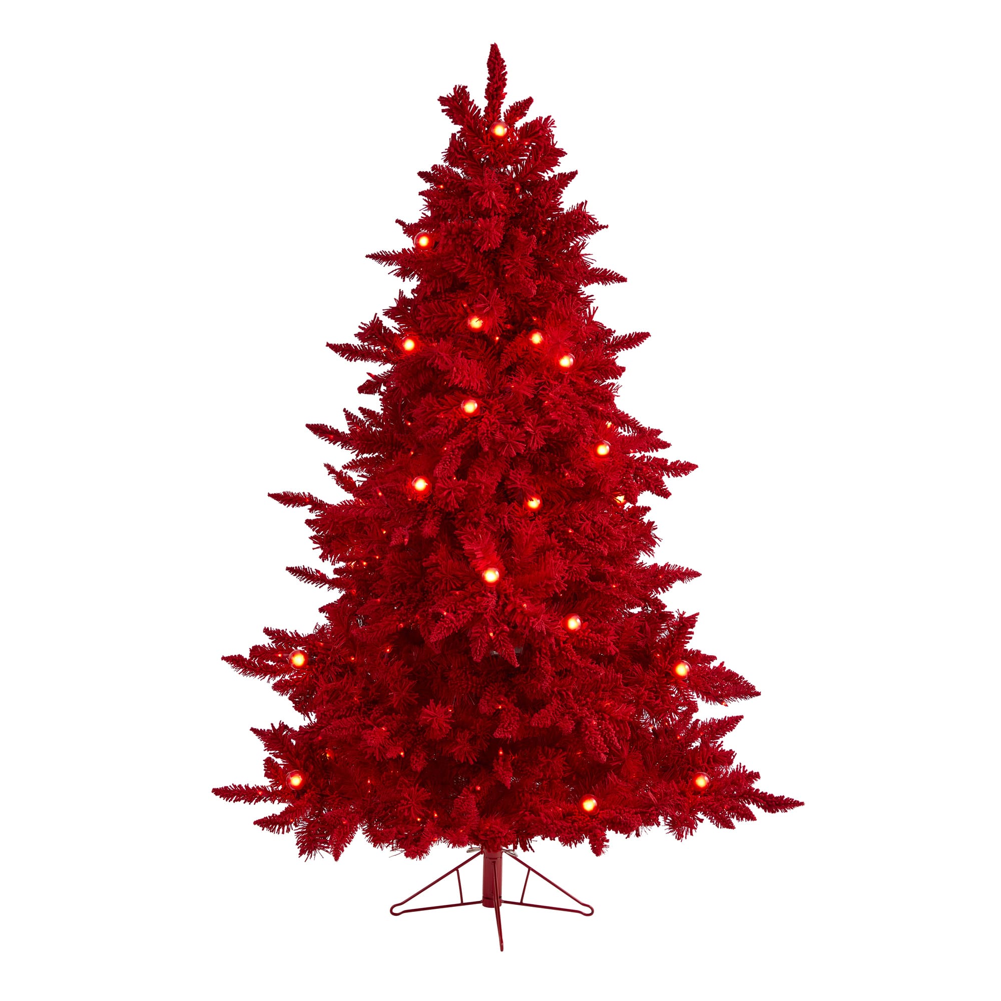 6ft. Red Fraser Fir Artificial Christmas Tree, Red Lights | Michaels