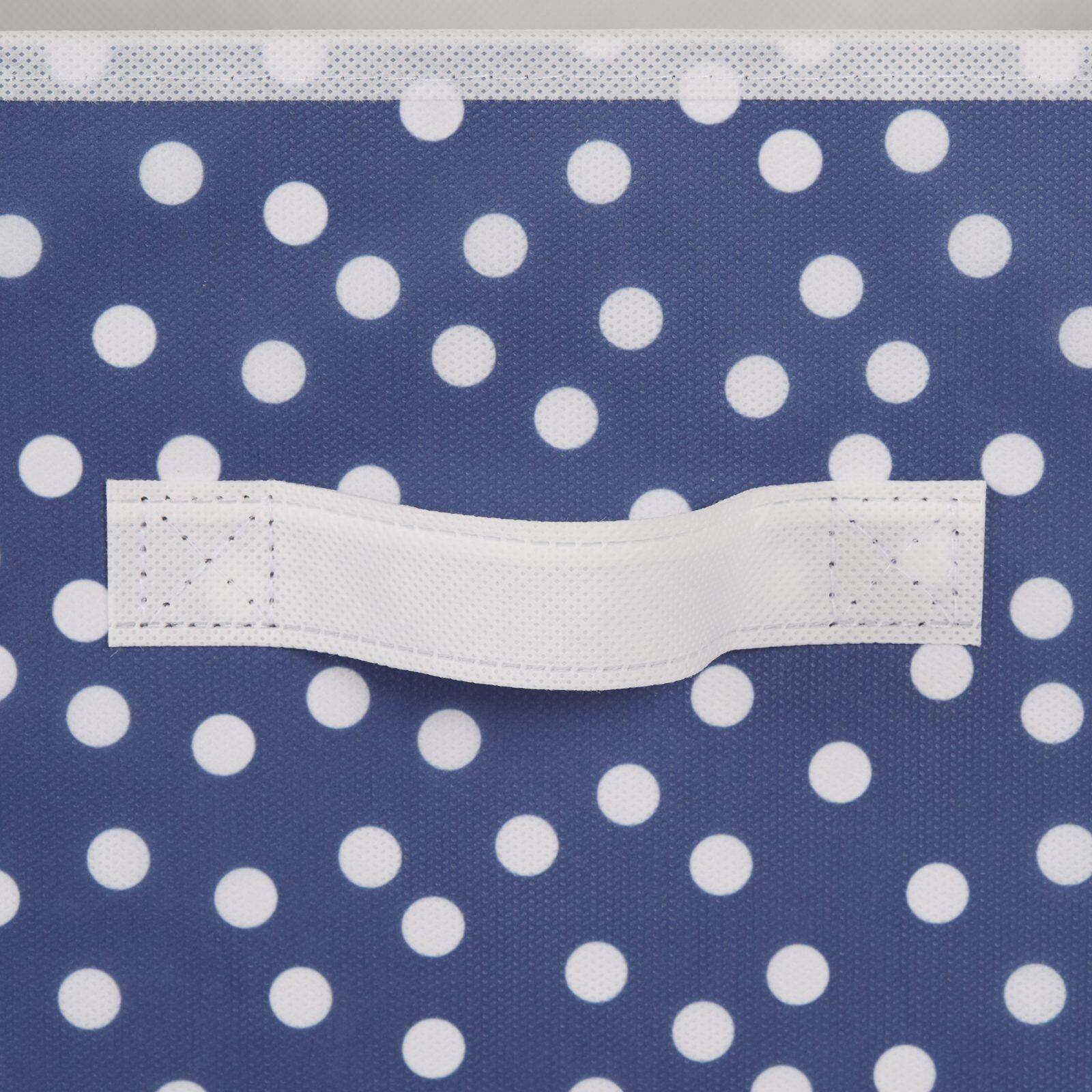 DII&#xAE; 11&#x22; French Blue &#x26; White Dots Storage Cube, 2ct.