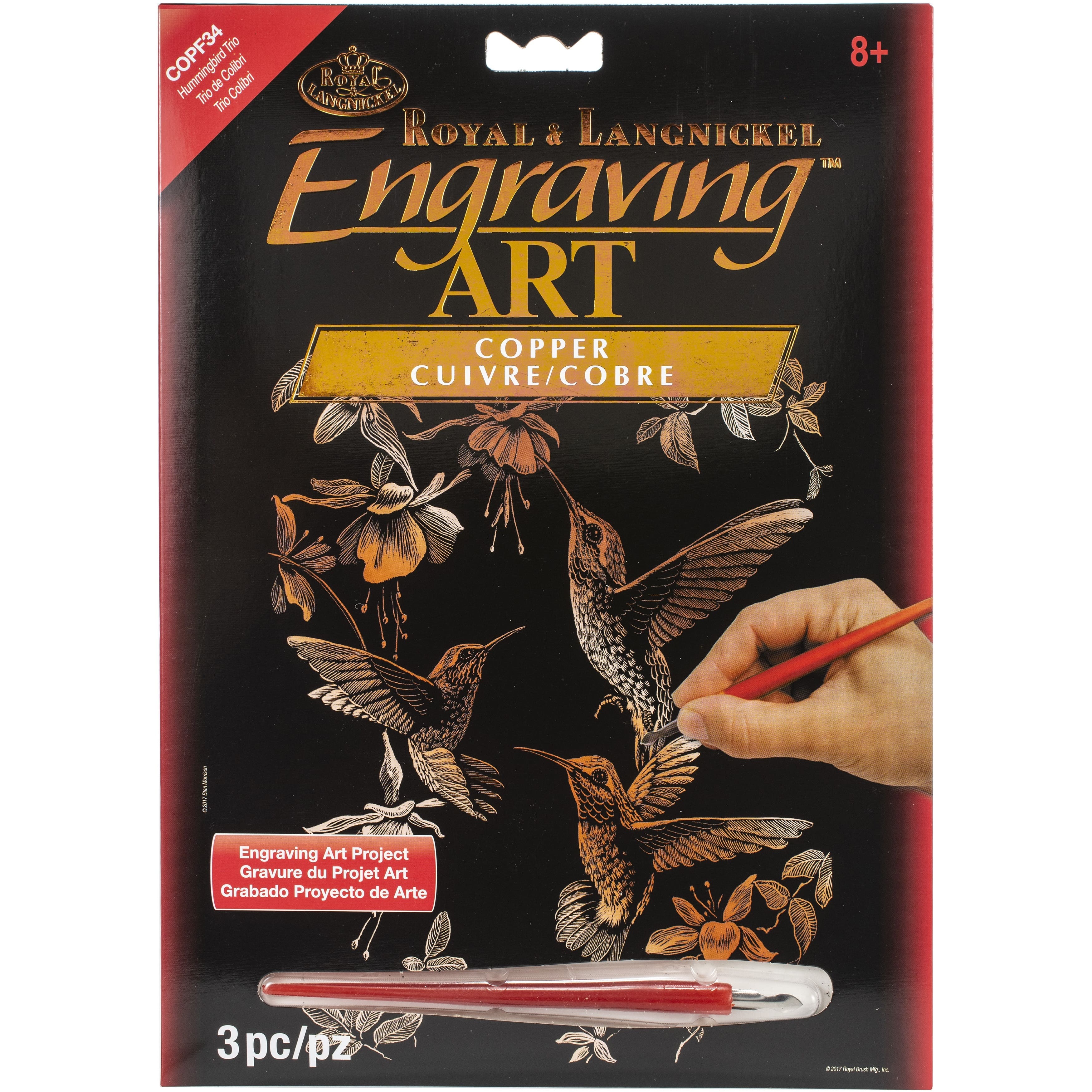 Royal & Langnickel® Hummingbird Trio Copper Foil Engraving Art Kit