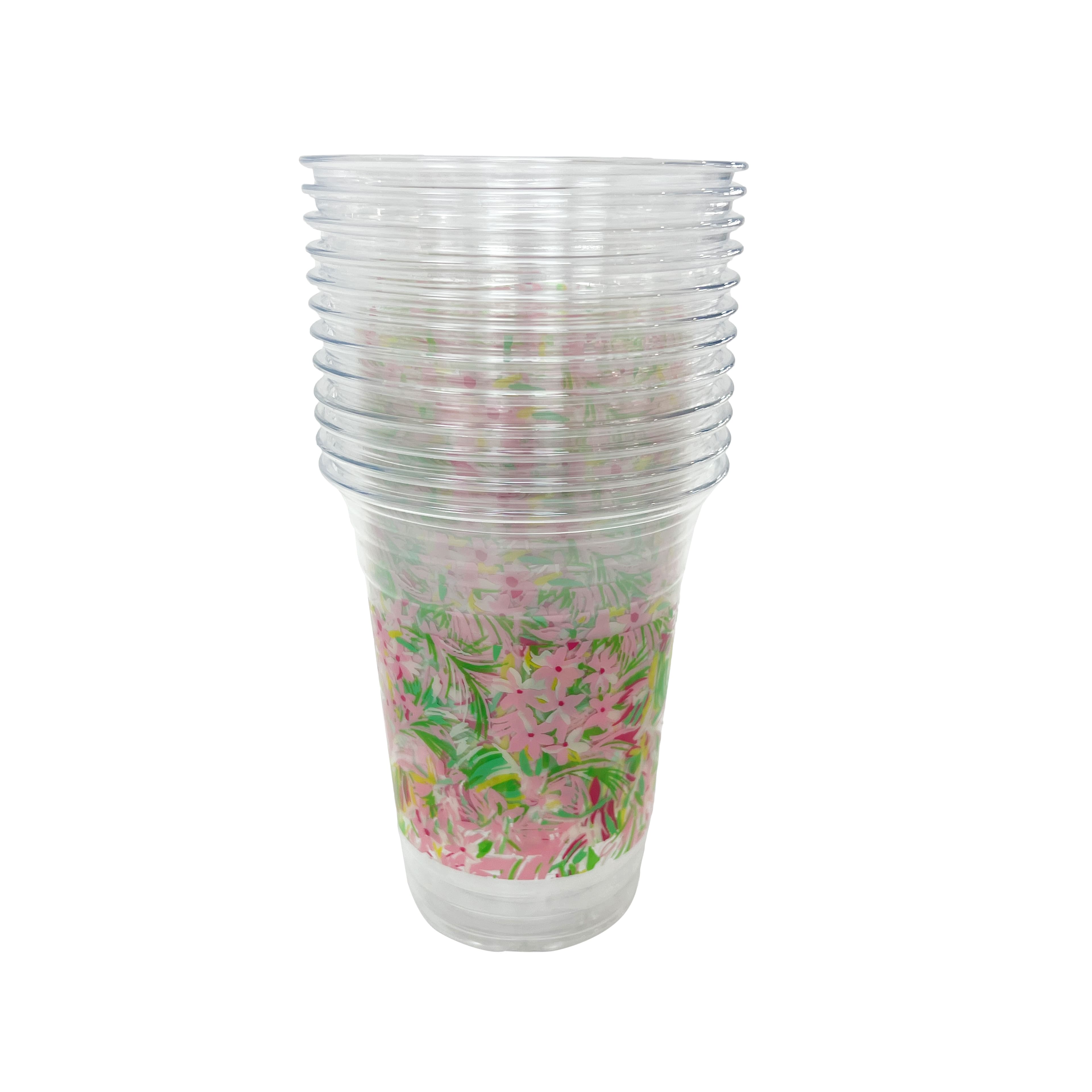 16oz. Floral Plastic Cups, 12ct. by Ashland&#xAE;