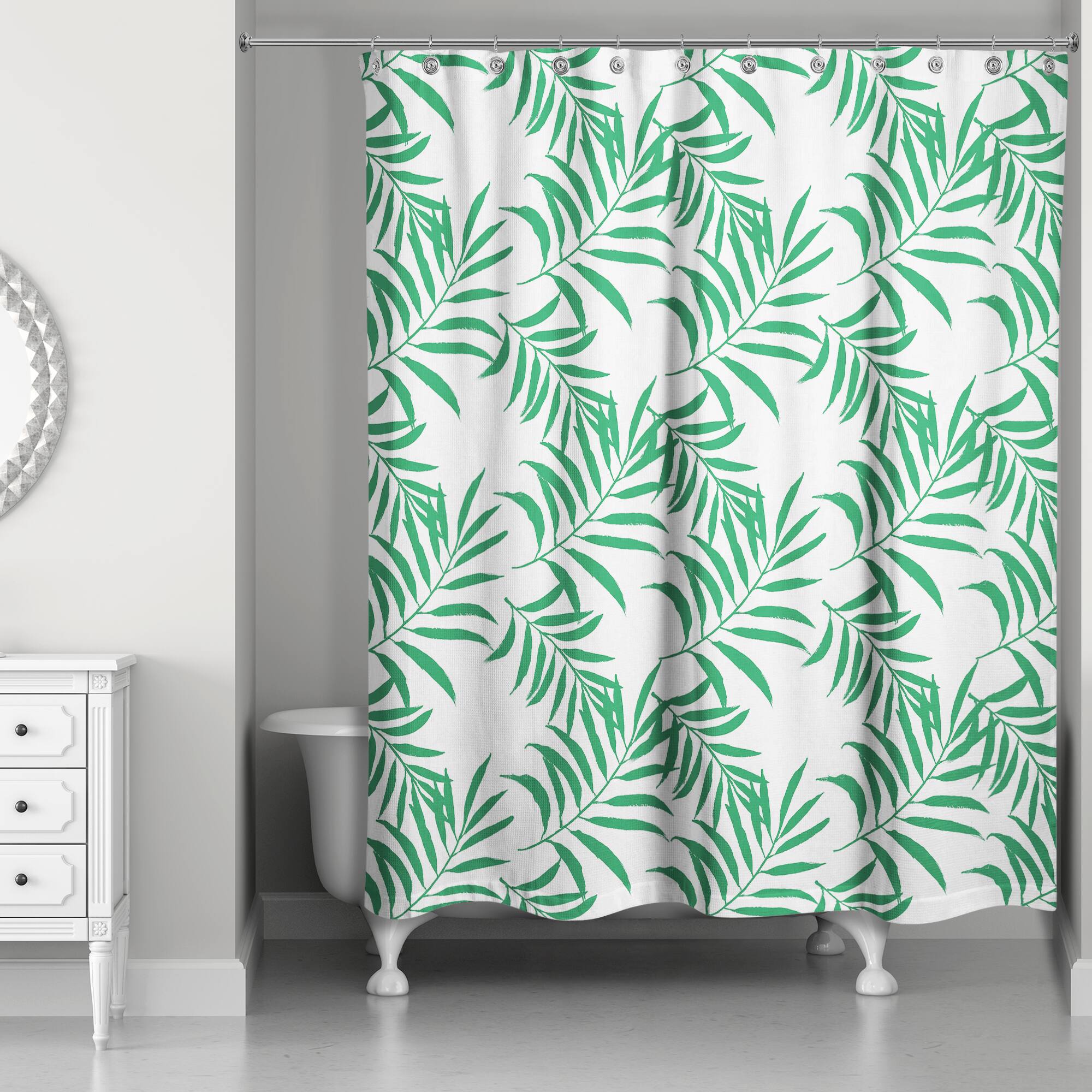 Palm Print Shower Curtain