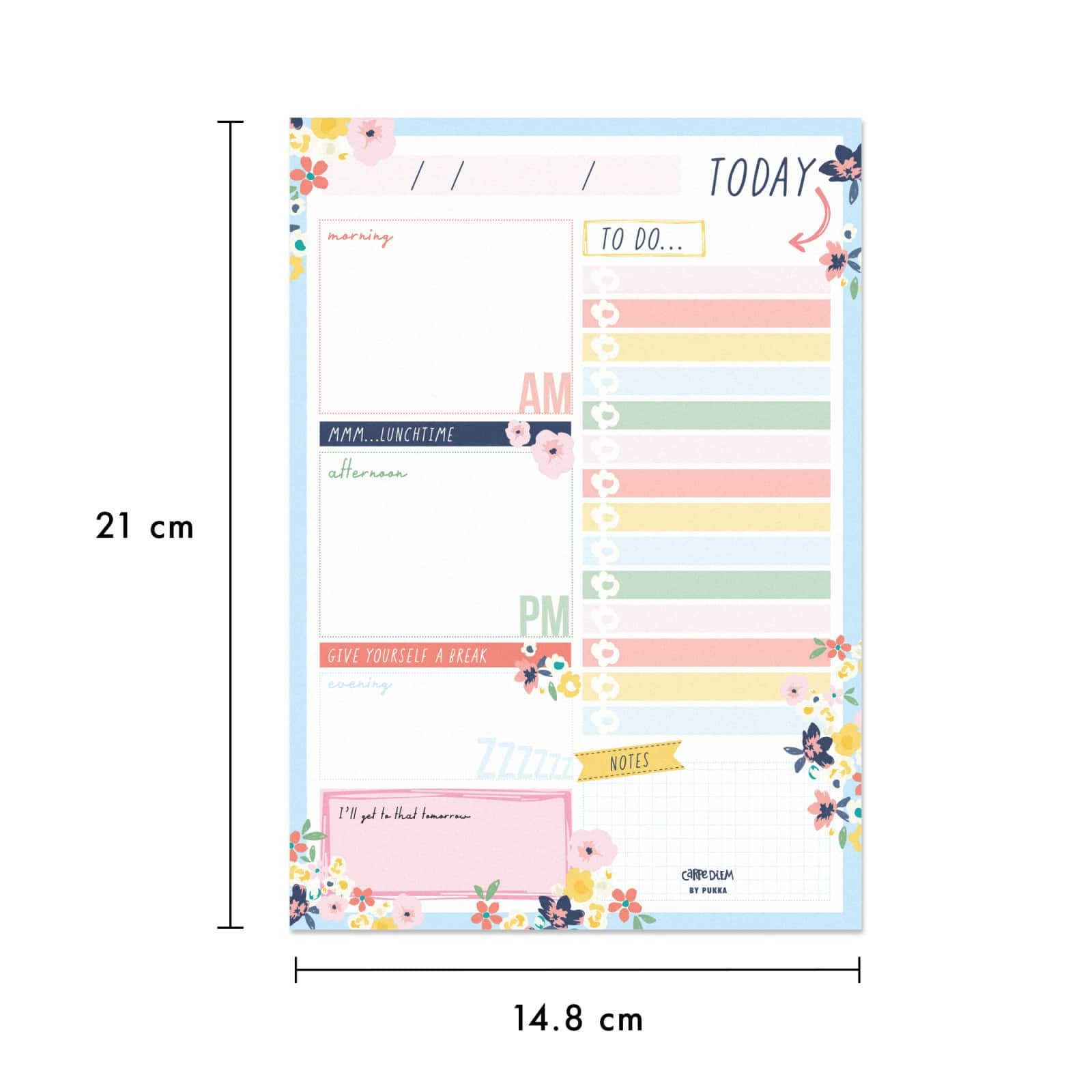 Carpe Diem Ditzy Floral Daily Planner Pads, 6ct.