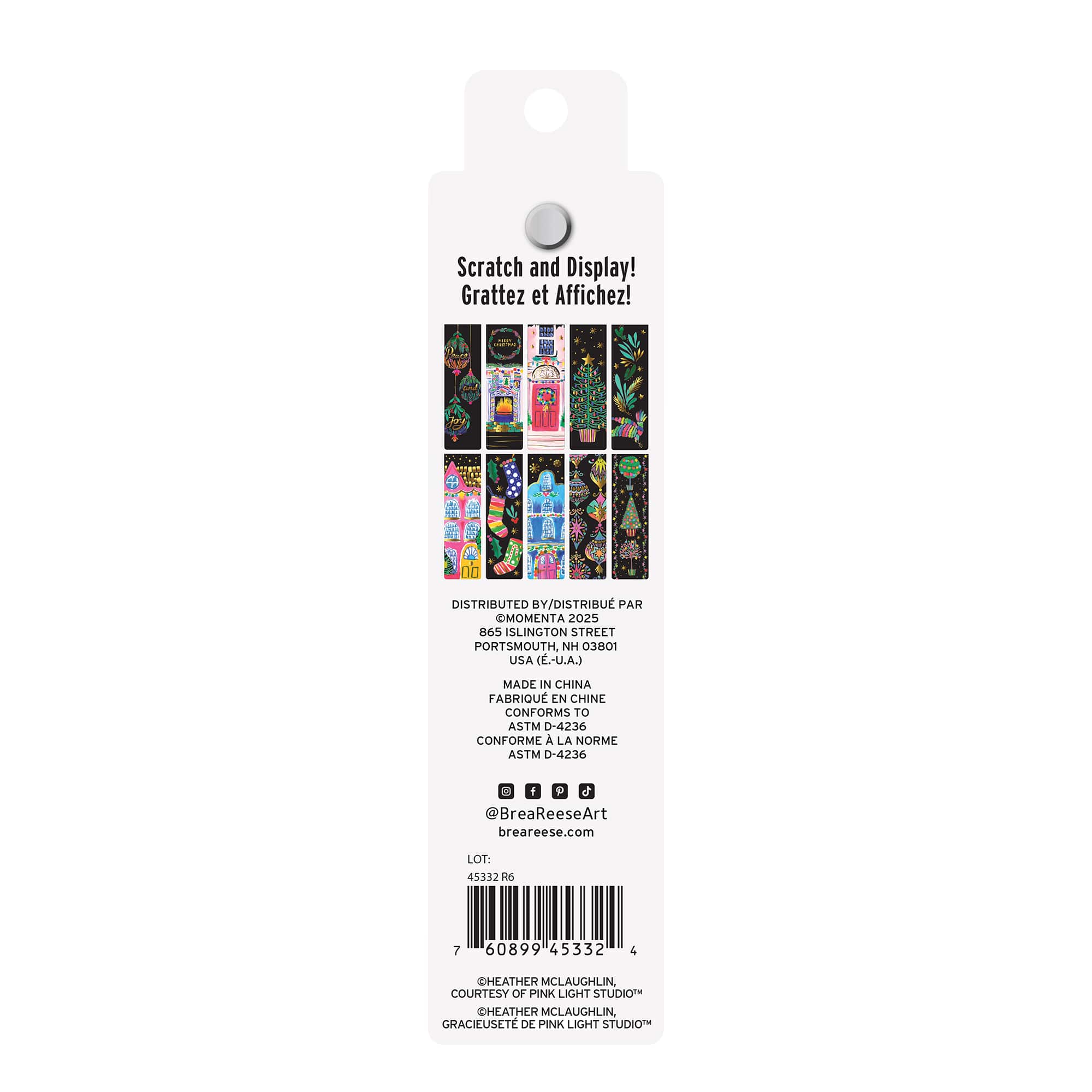 Brea Reese&#x2122; Bright Holiday Scratch Art Bookmarks