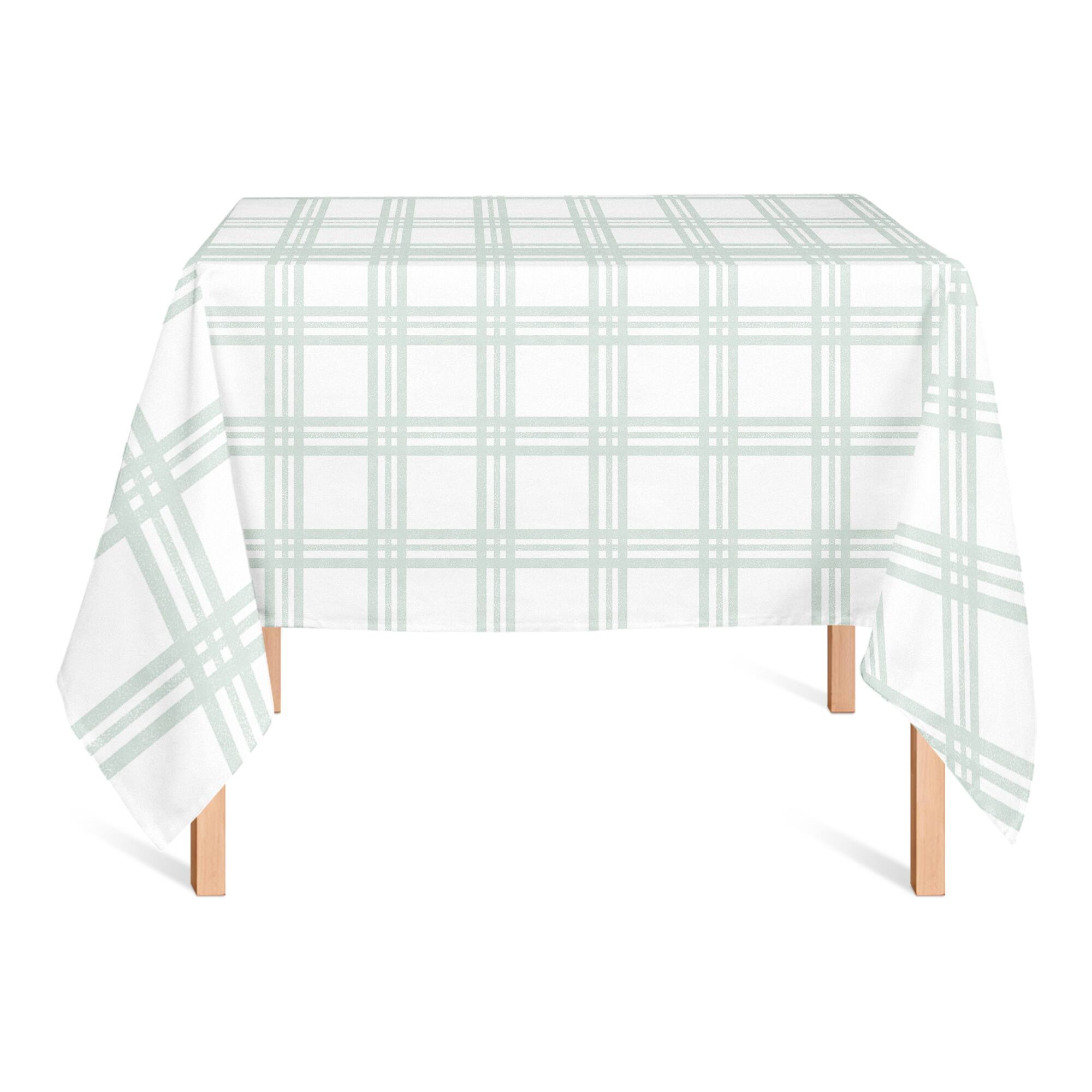 Lucky Green Plaid Tablecloth 58" x 58" Tablecloth