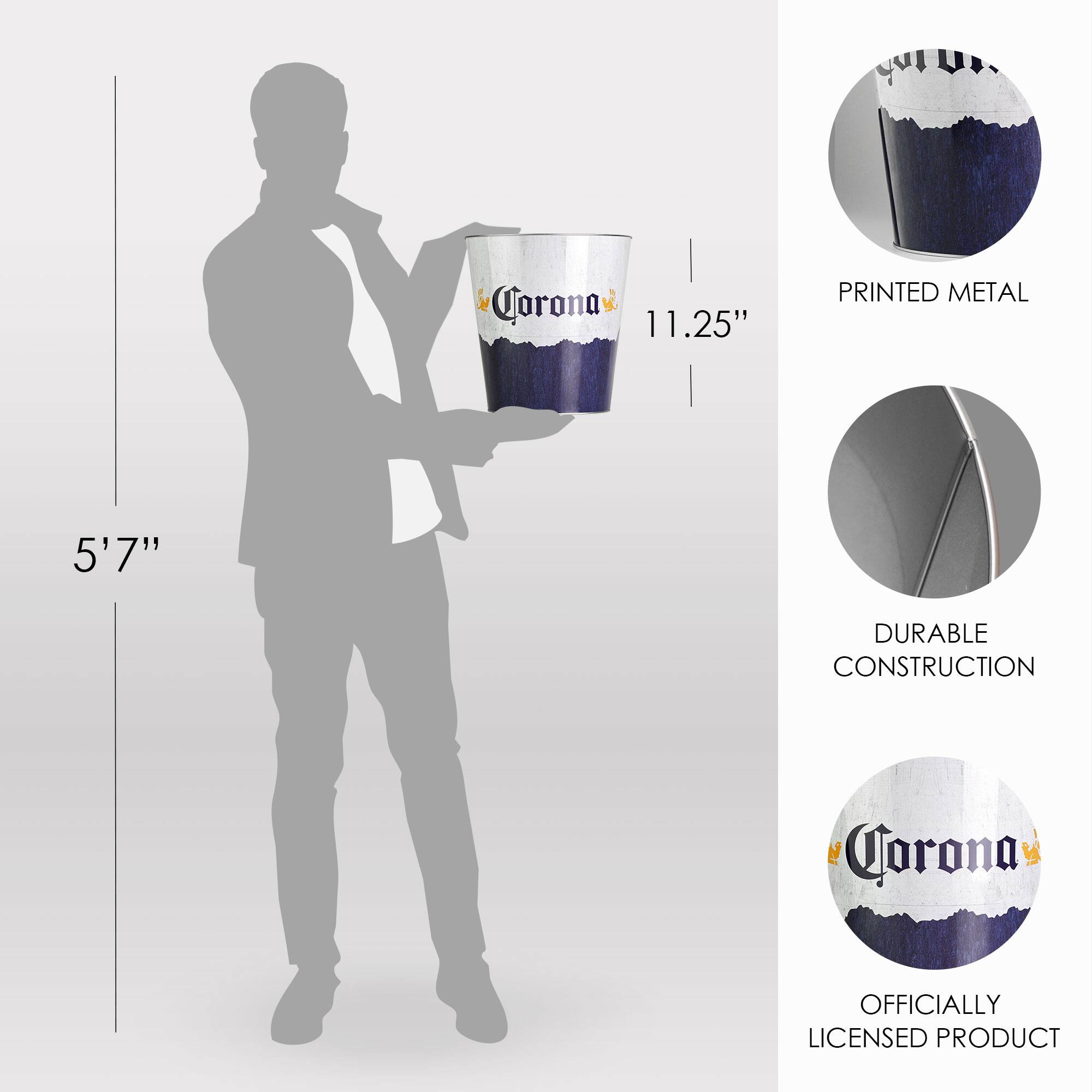 American Art Décor™ 11" Corona Decorative Metal Trash Can