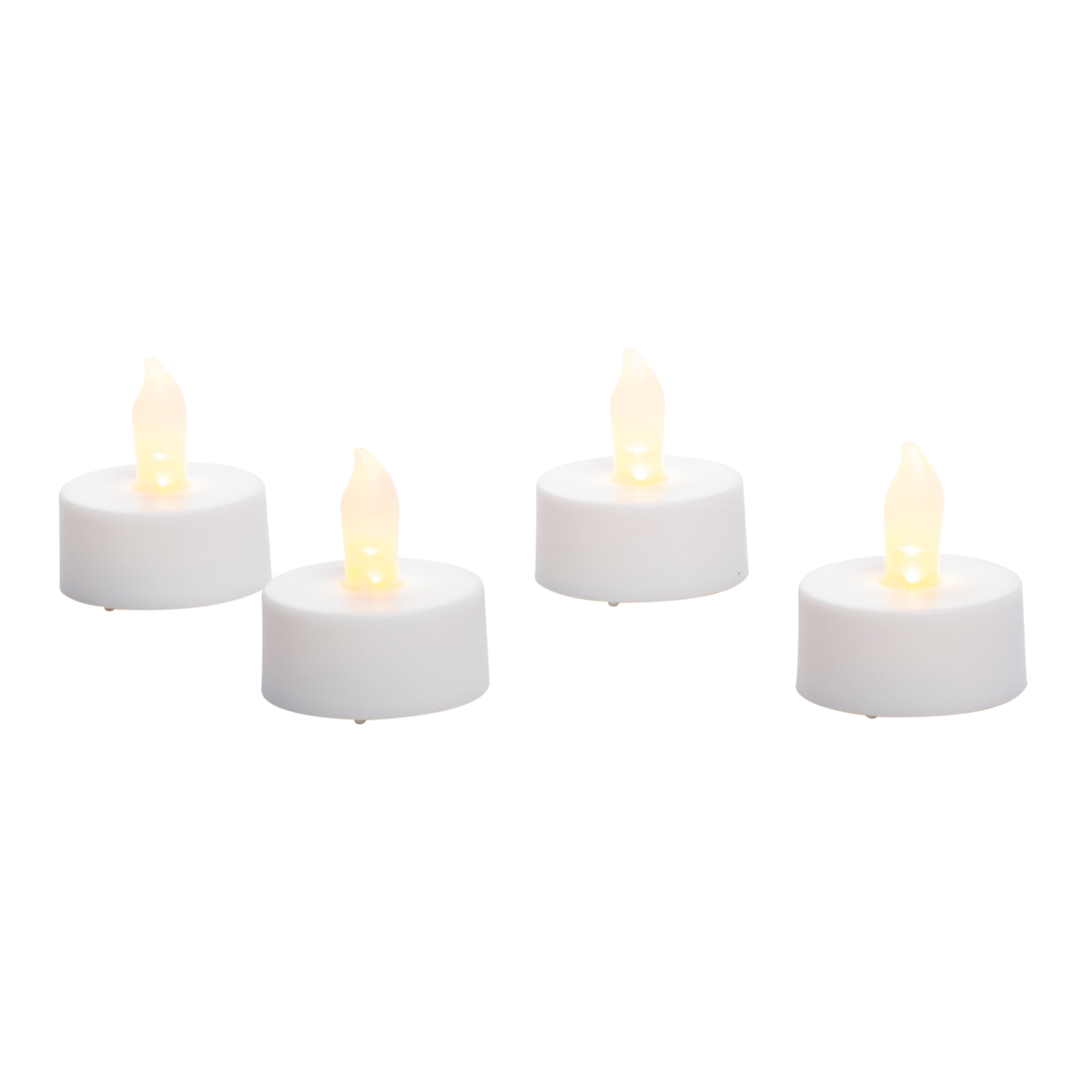 12 Packs: 4 ct. (48 total) White LED Twist Flame Tealight Candles by Ashland®