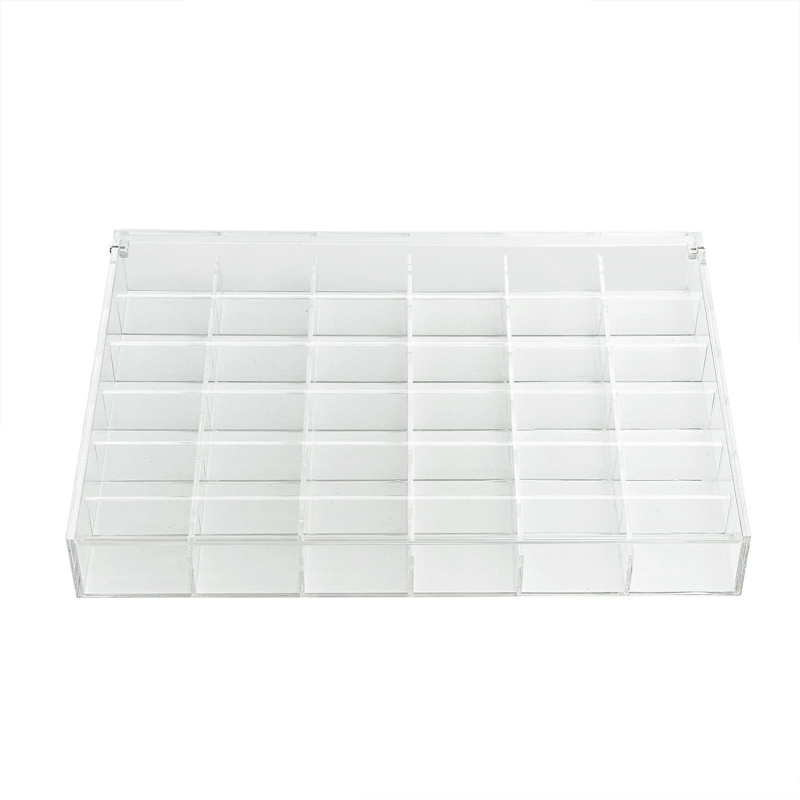 13.6" Clear 36-Compartment Divided Tray with Lid by Bead Landing™