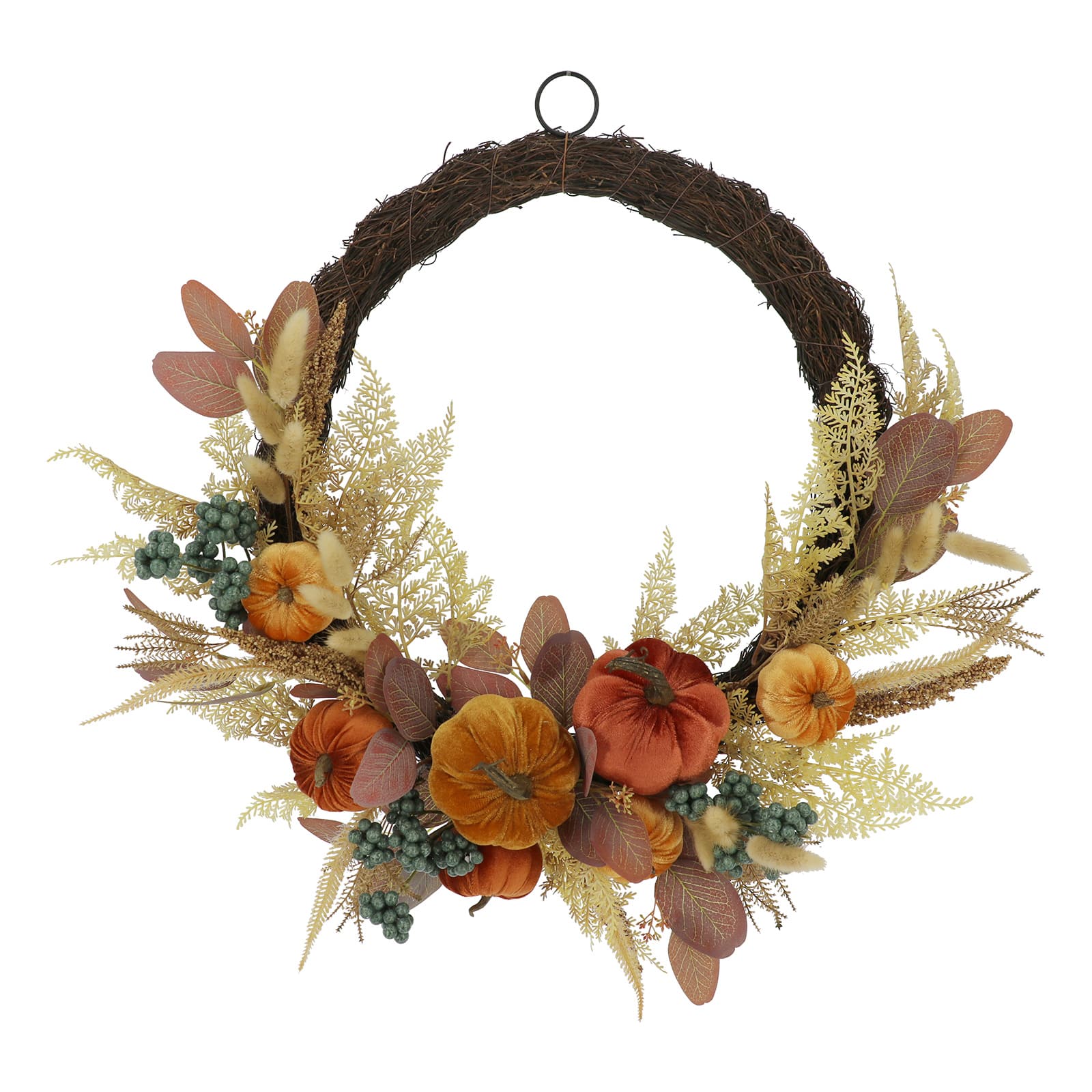 24&#x22; Multicolor Berry &#x26; Pumpkin Half Wreath by Ashland&#xAE;
