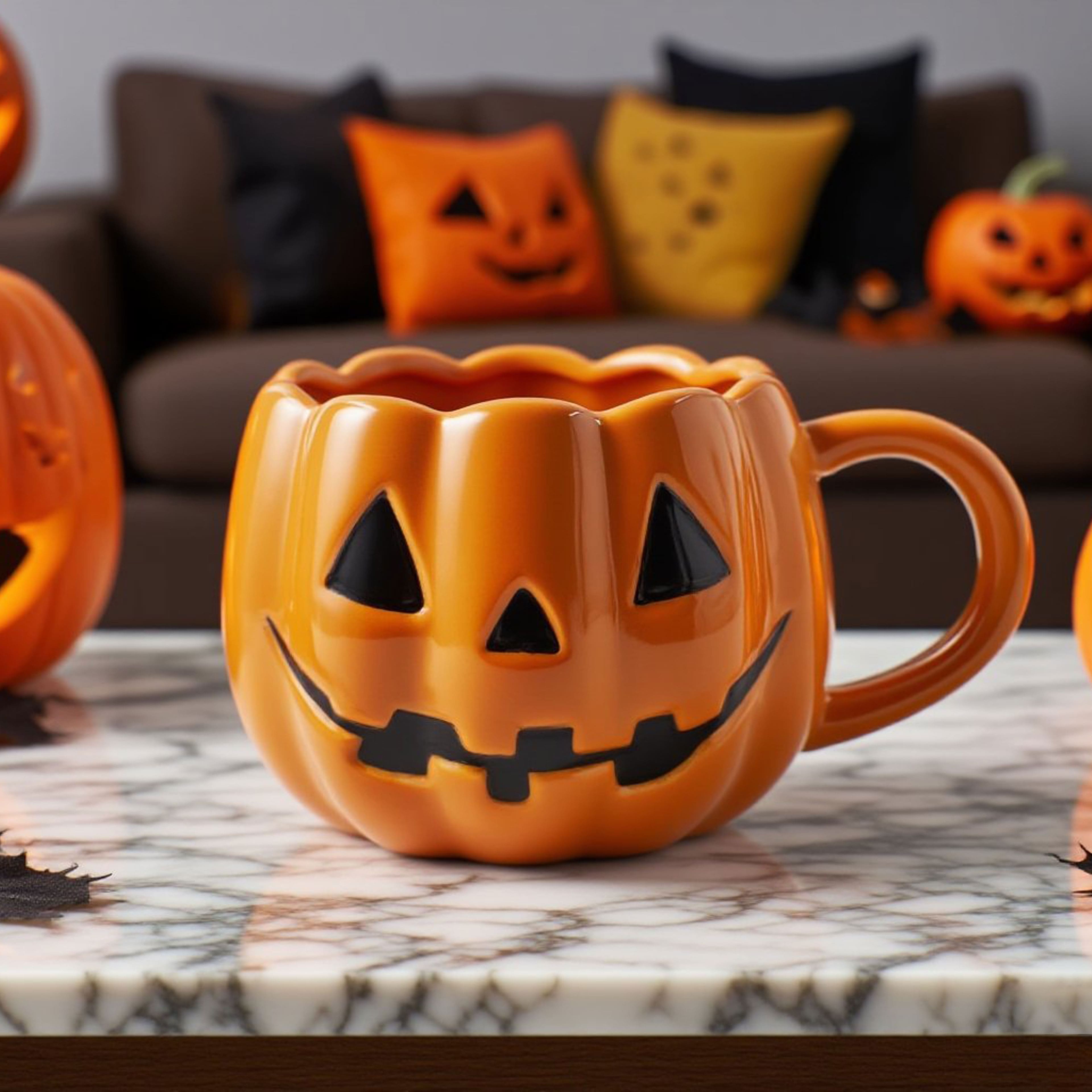17oz. Jack-o&#x27;-Lantern Ceramic Mug by Ashland&#xAE;