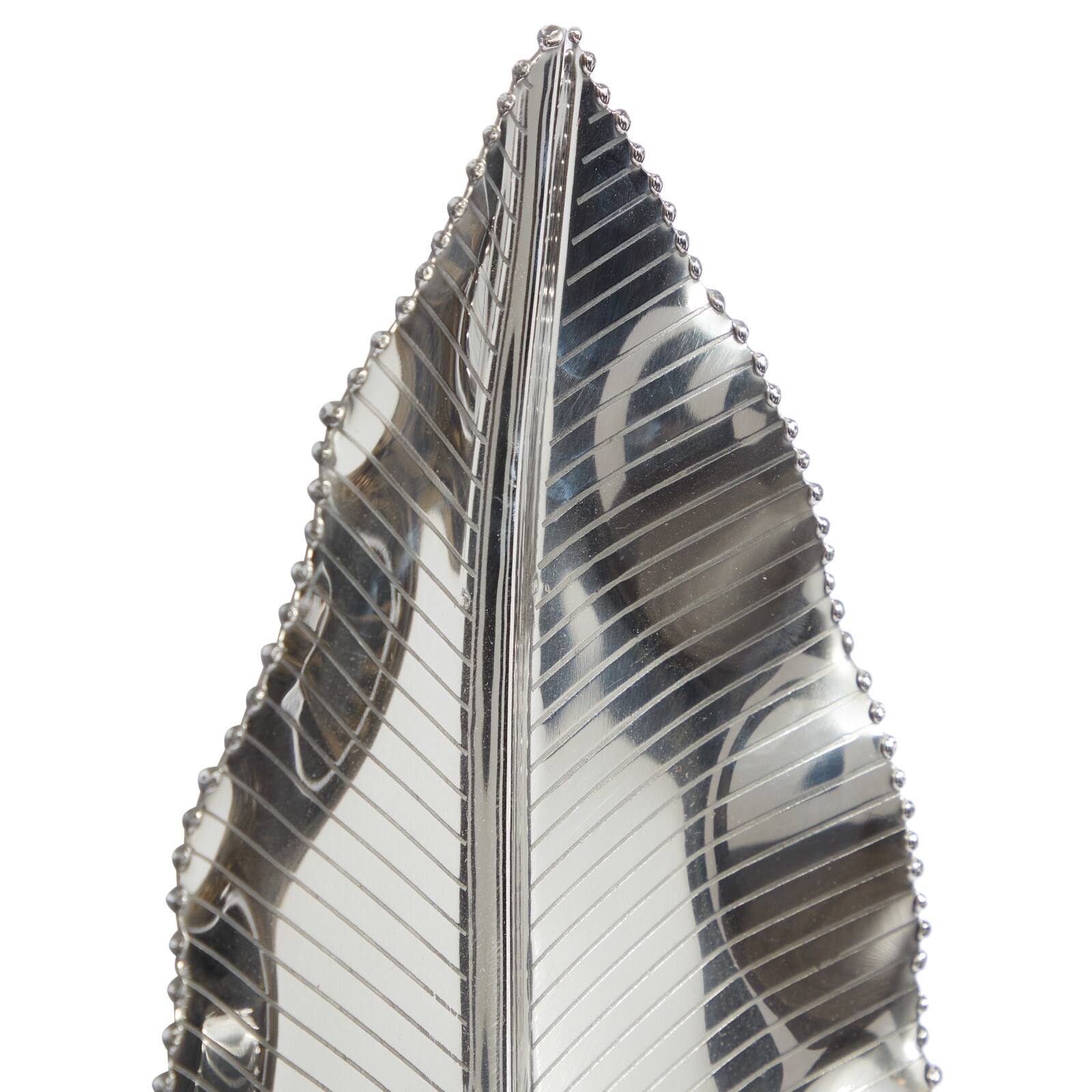 Silver Stainless Steel Candlestick Holders, 16" x 8" x 6"