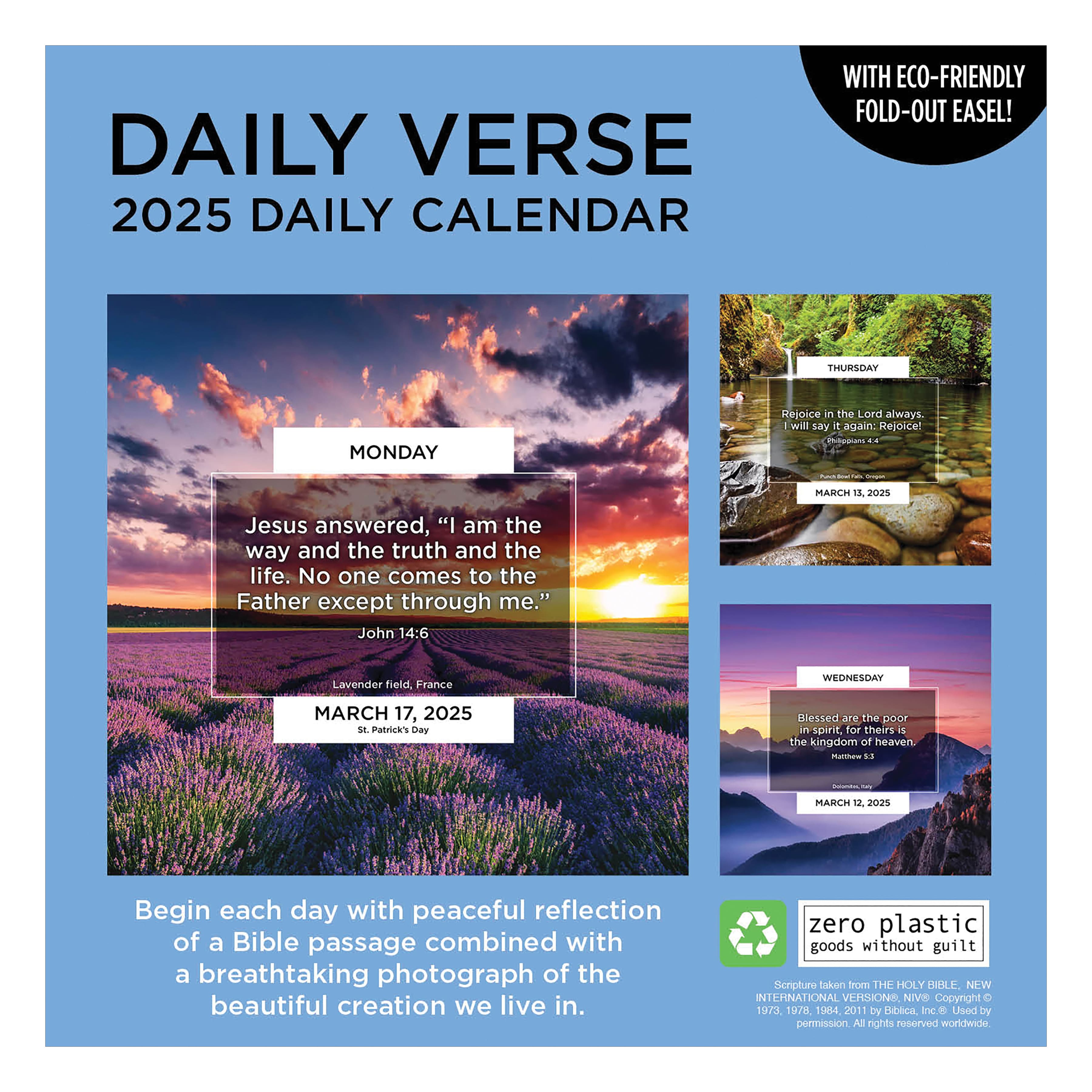 TF Publishing 2025 Daily Verse Daily Desktop Calendar