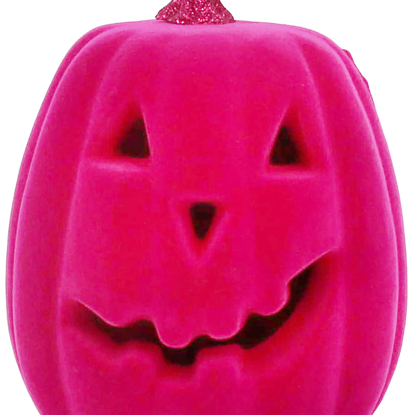 6.8&#x22; Hot Pink Flocked Light Up Jack-O-Lantern by Ashland&#xAE;