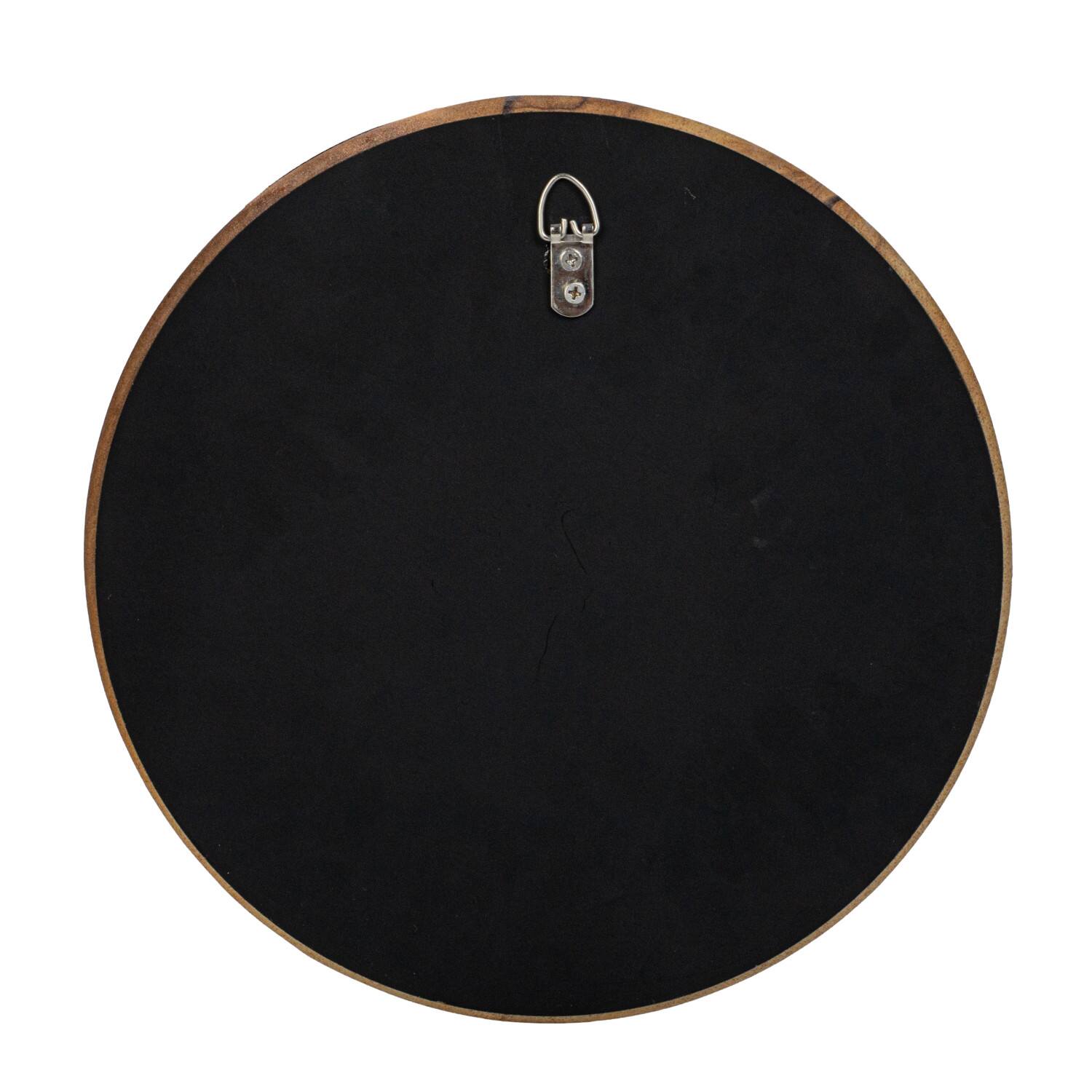 Hello Honey® 14" Natural Brown Round Sandstone Wall Mirror