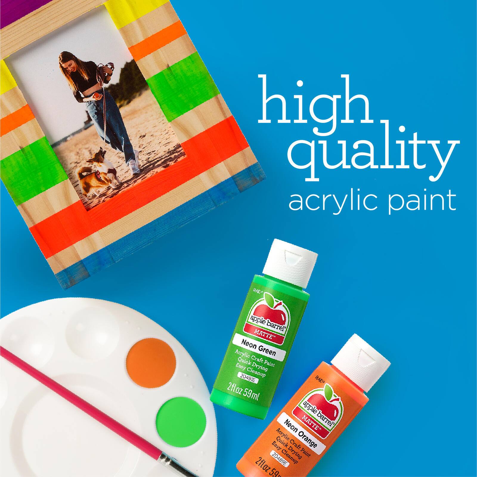 Apple Barrel&#xAE; Acrylic Neon Paints &#x26; Mod Podge 13 Piece Set