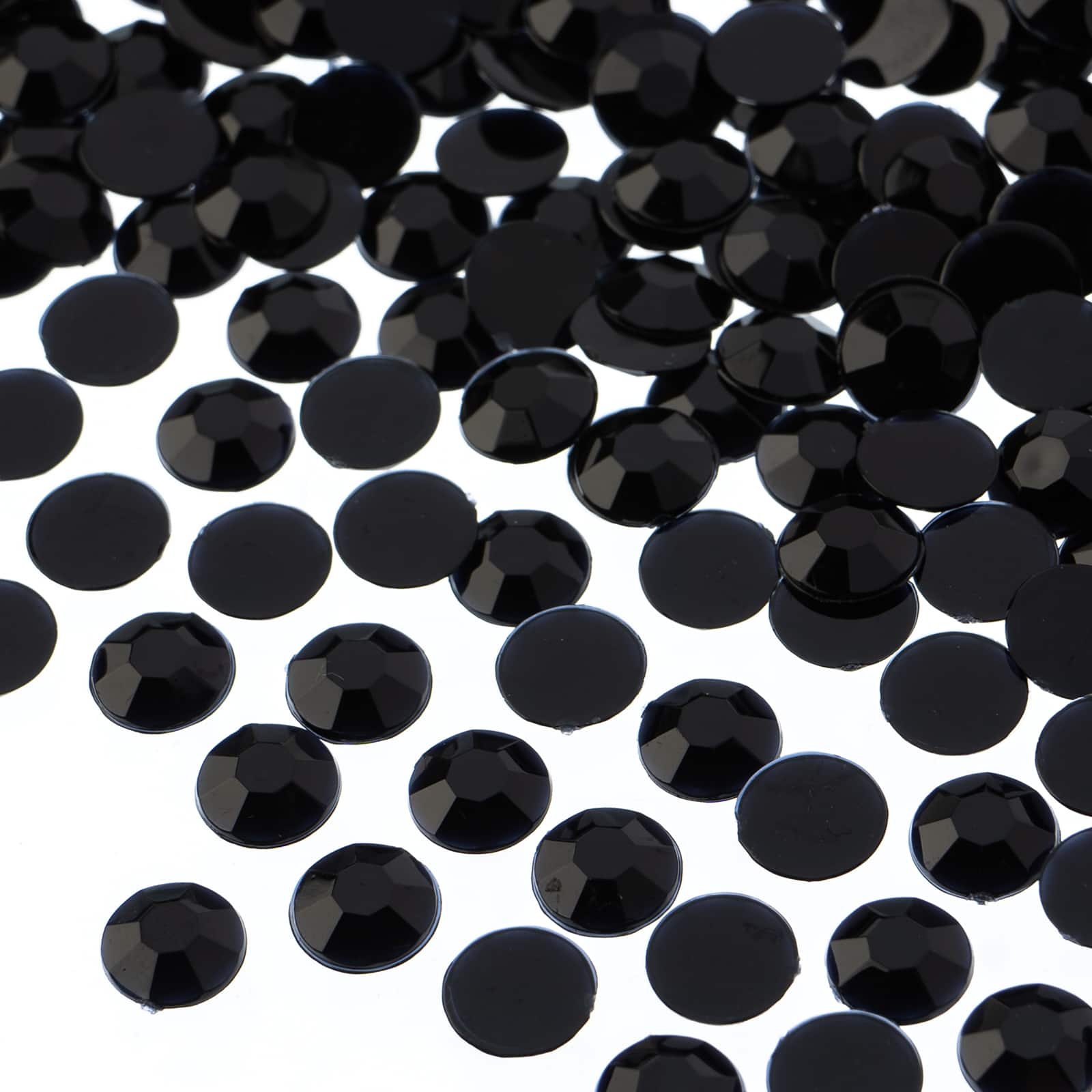 John Bead 8mm Acrylic Round Flat Back Rhinestones, 1,000ct.